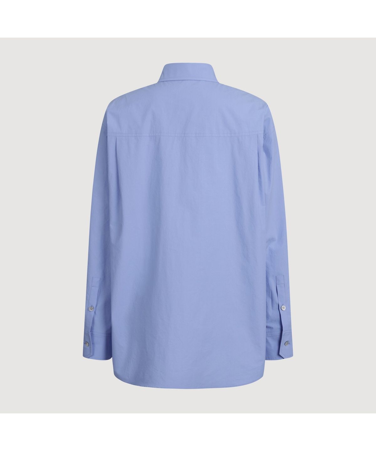 럭키슈에뜨(LUCKY CHOUETTE) Embroidery Point Cotton Shirt Blouse (blue) LFSAM25120BUX