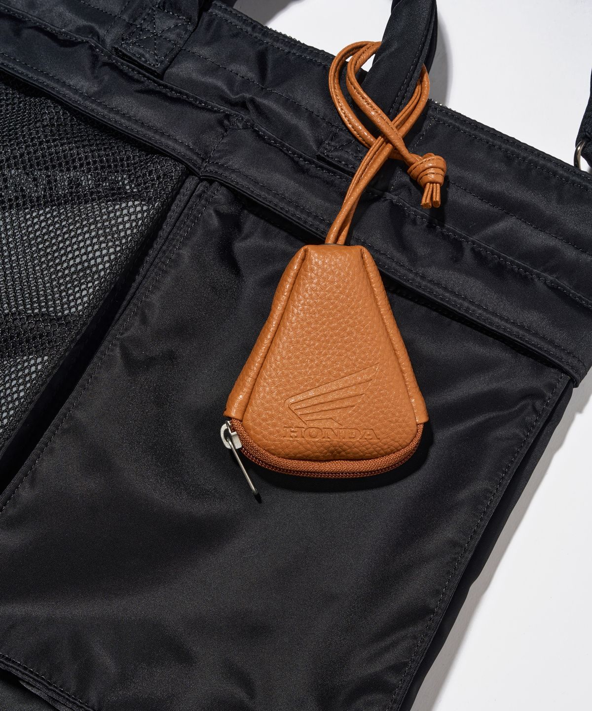 핍스 모터사이클(PHYPS MOTORCYCLE) Honda Original Wing logo Keyring Pouch_Camel