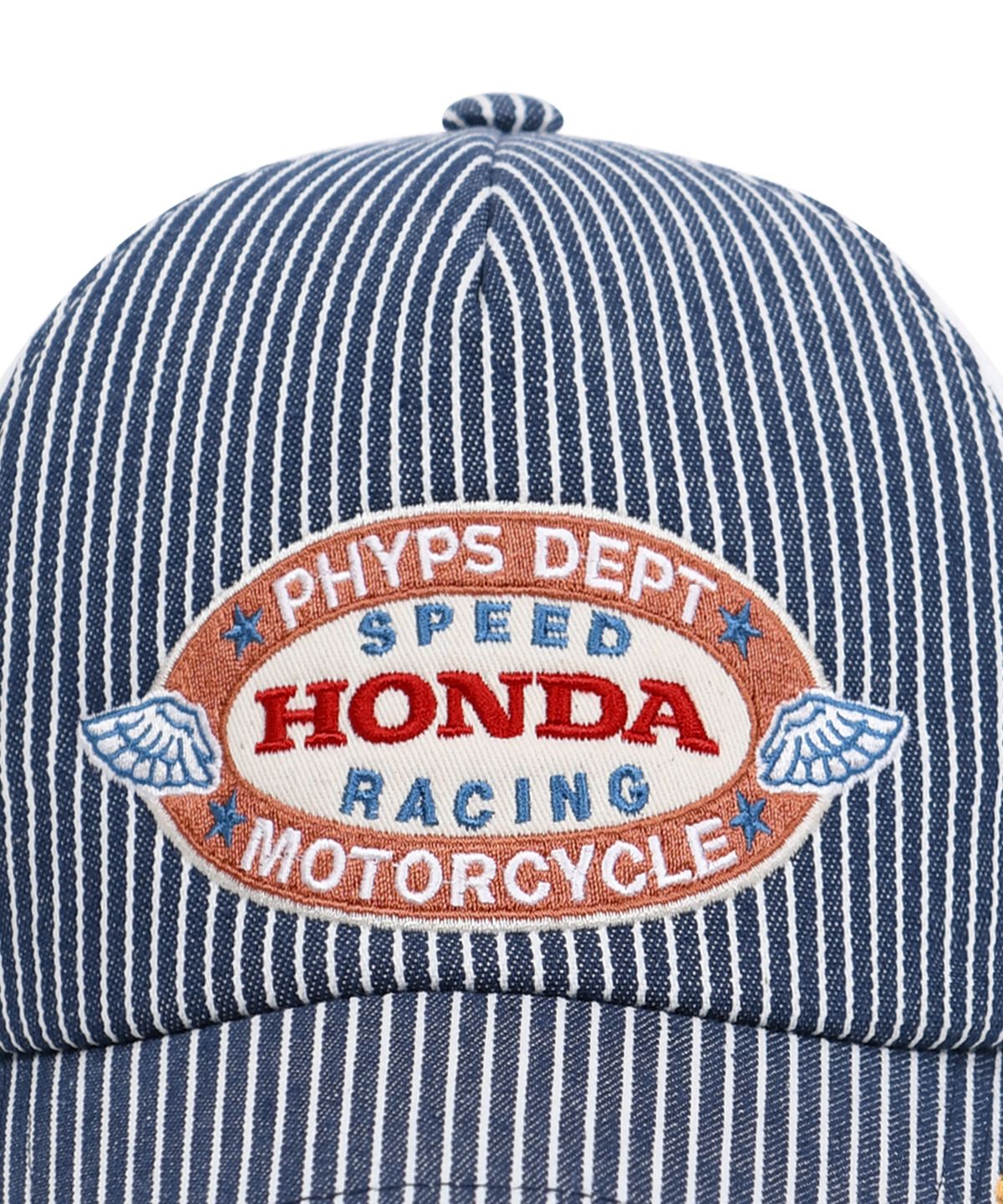 핍스 모터사이클(PHYPS MOTORCYCLE) Honda Stripe Mesh Cap_Blue