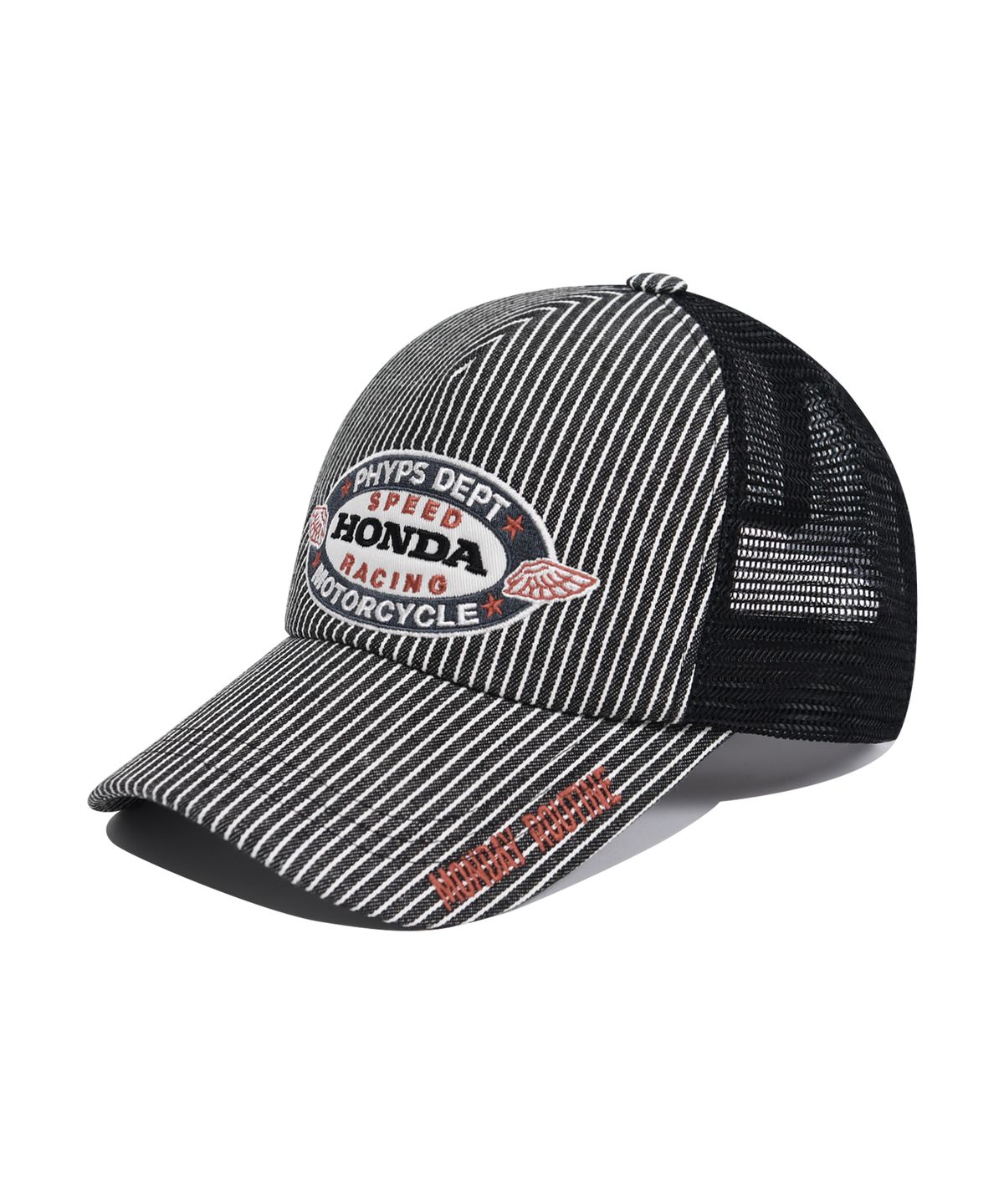 핍스 모터사이클(PHYPS MOTORCYCLE) Honda Stripe Mesh Cap_Black