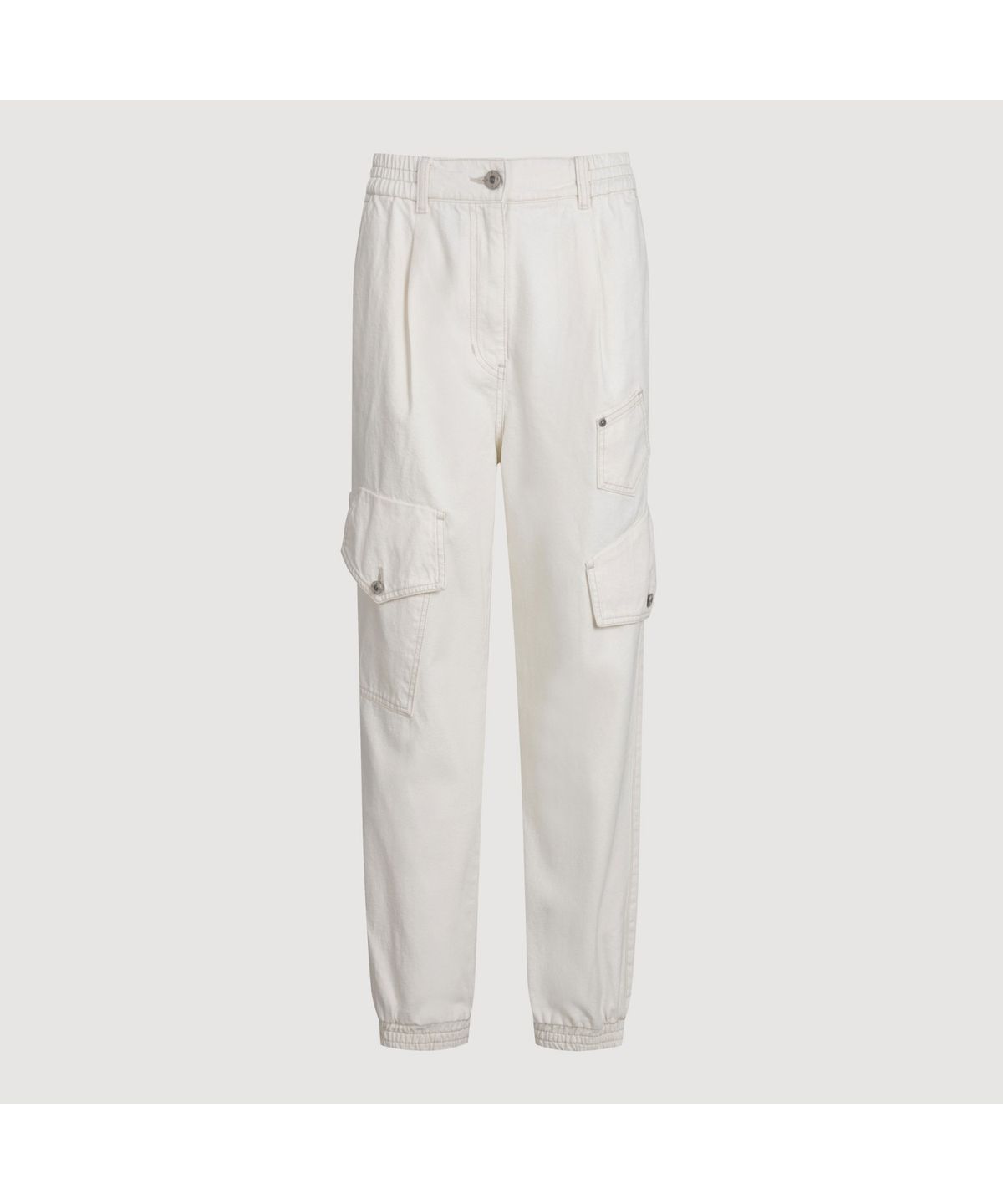 럭키슈에뜨(LUCKY CHOUETTE) Out Pocket Jogger Denim Pants (ivory) LFPDS25185IVX