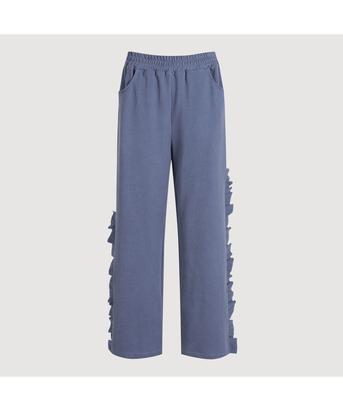 럭키슈에뜨(LUCKY CHOUETTE) Frill-pointed Jersey Banding Pants (blue) LFPNS25120BUX