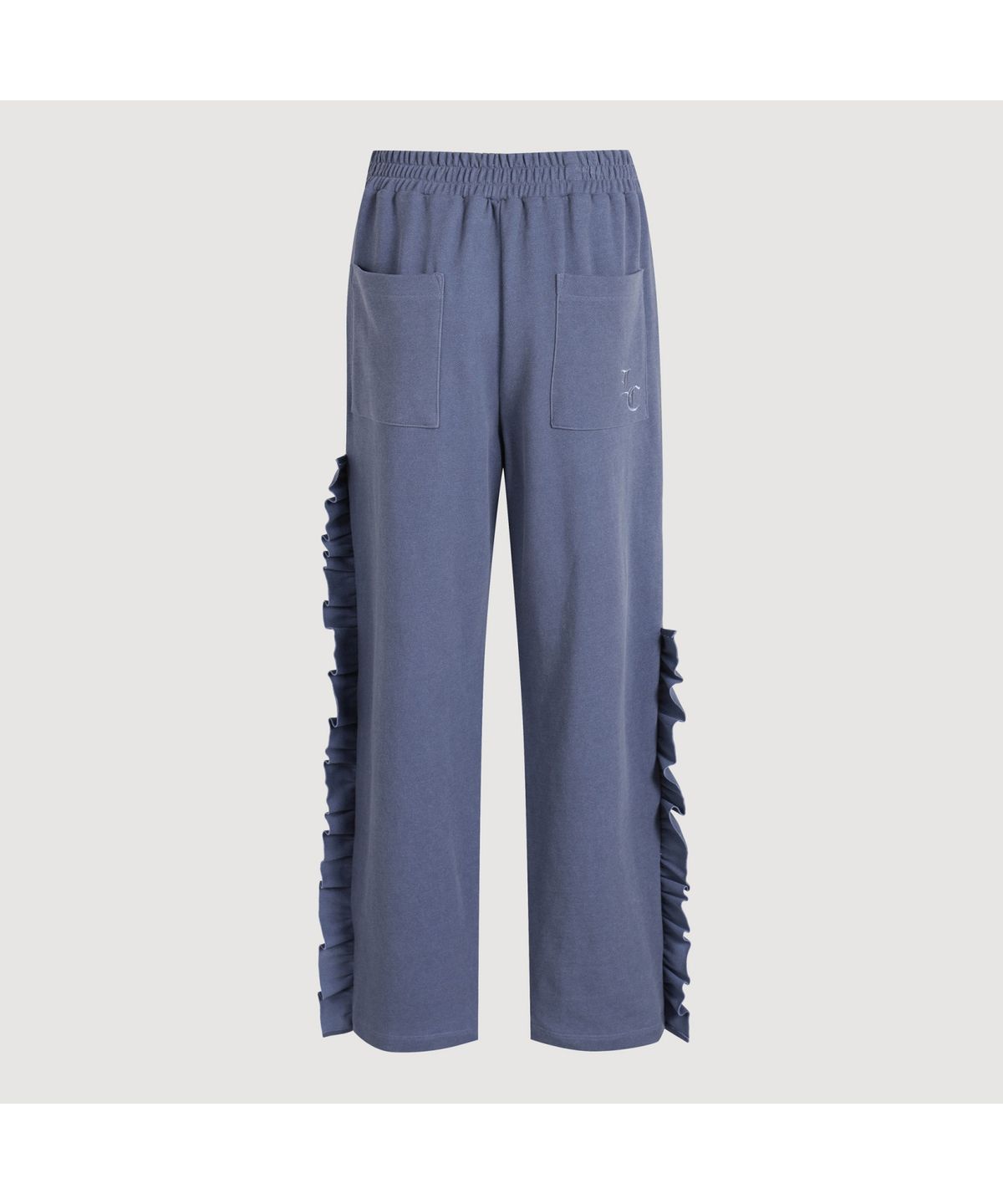 럭키슈에뜨(LUCKY CHOUETTE) Frill-pointed Jersey Banding Pants (blue) LFPNS25120BUX