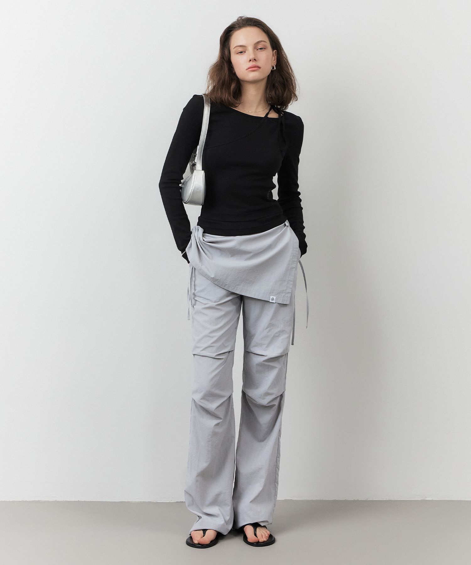 [CITYBREEZE]25SS★LAYERED SKIRT PANTS MUSINSA | CITYBREEZE WOMAN Layered Skirt Pants_LIGHT GREY