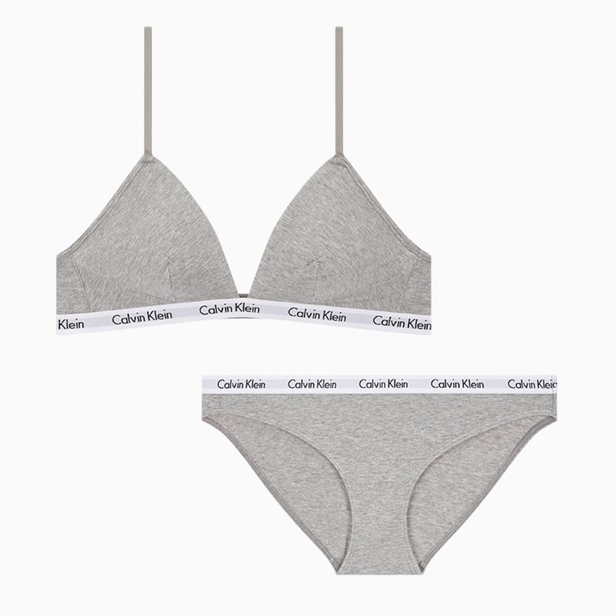 캘빈클라인 언더웨어(CALVIN KLEIN UNDERWEAR) 여성 캐러셀 트라이앵글 세트_그레이