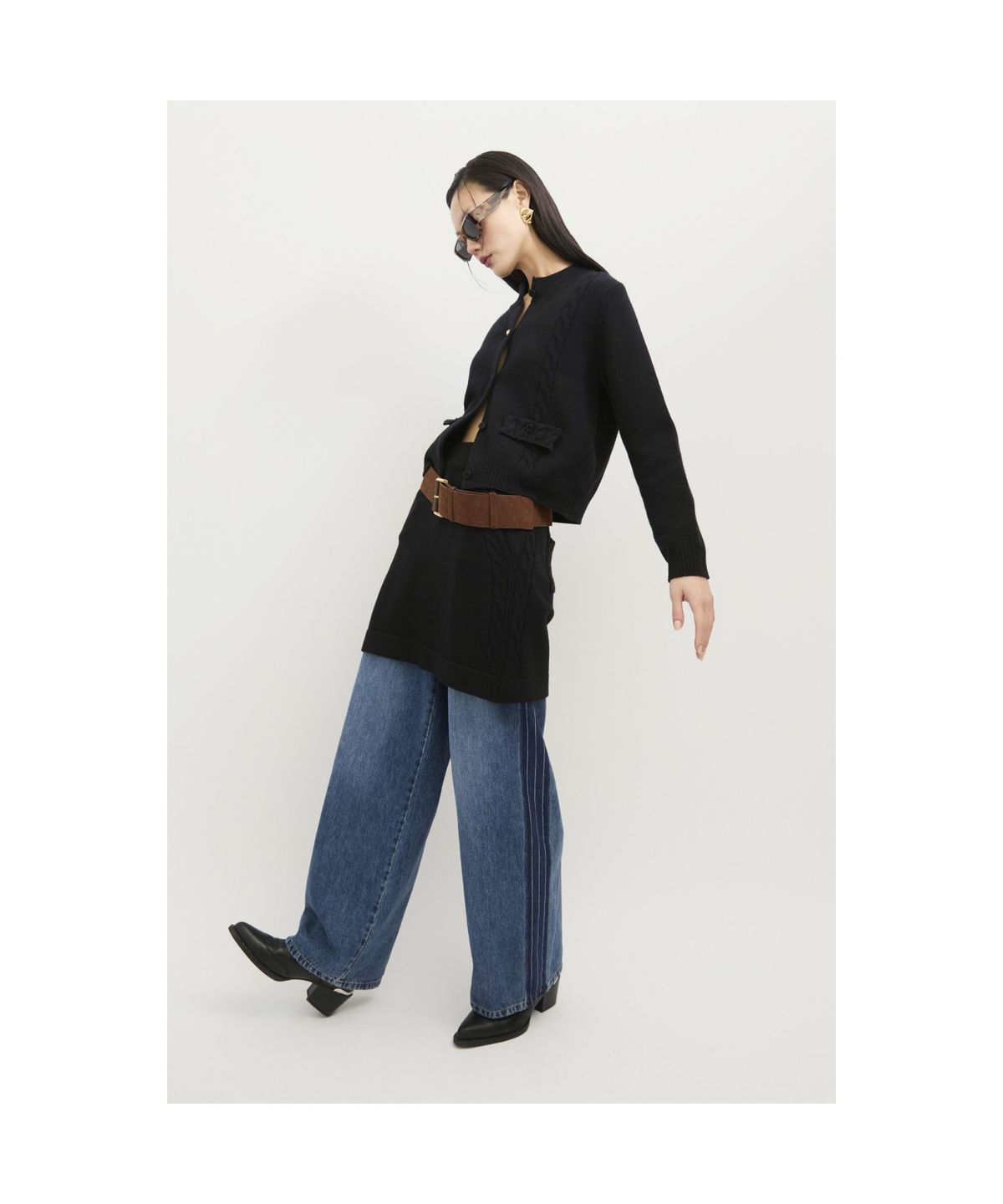 럭키슈에뜨(LUCKY CHOUETTE) Mini Knit Skirt (black) LFKDS25100BKX