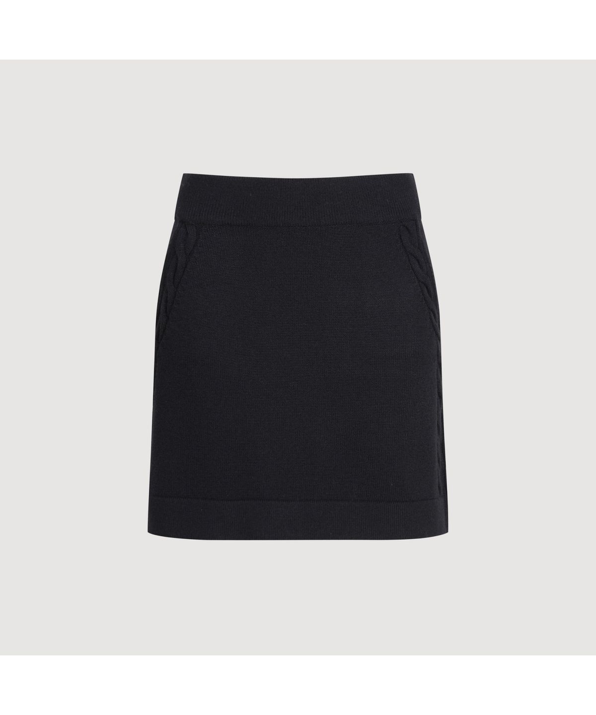 럭키슈에뜨(LUCKY CHOUETTE) Mini Knit Skirt (black) LFKDS25100BKX