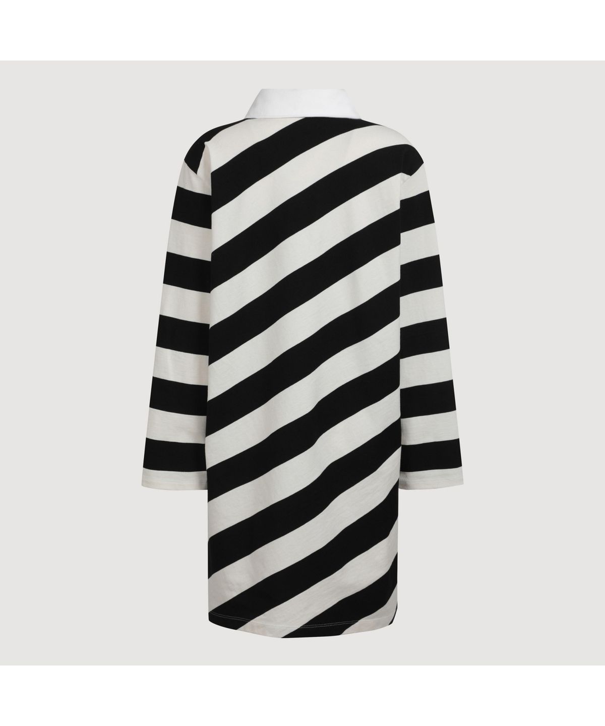 럭키슈에뜨(LUCKY CHOUETTE) Fabric Mix Jersey Collar Dress (ivory) LFDAS25120IVX