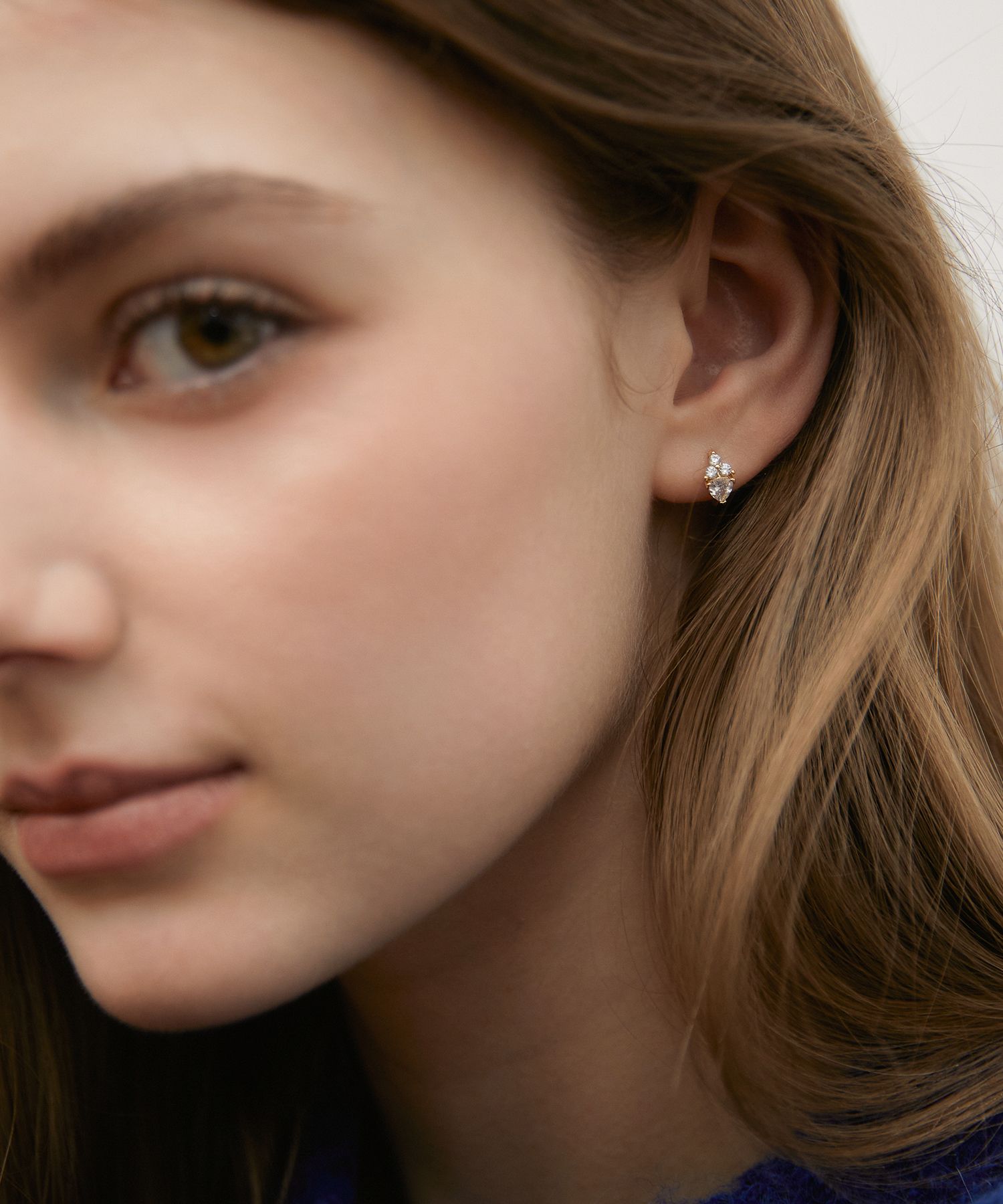 ☆TATIANA☆ Silver 925 Shine Hoop Earrings EC3057 MUSINSA | TATIANA (Silver 925) Dewey Blossom Hoop Earrings