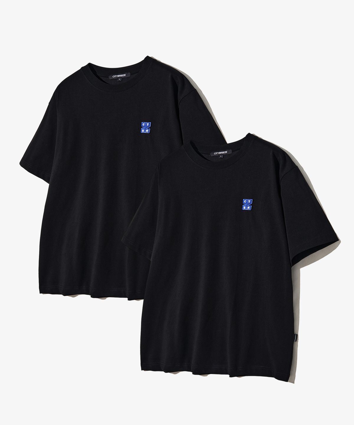 시티브리즈(CITYBREEZE) [2PACK] 로고 와펜 쿨코튼 라운드 티셔츠_3COLORS