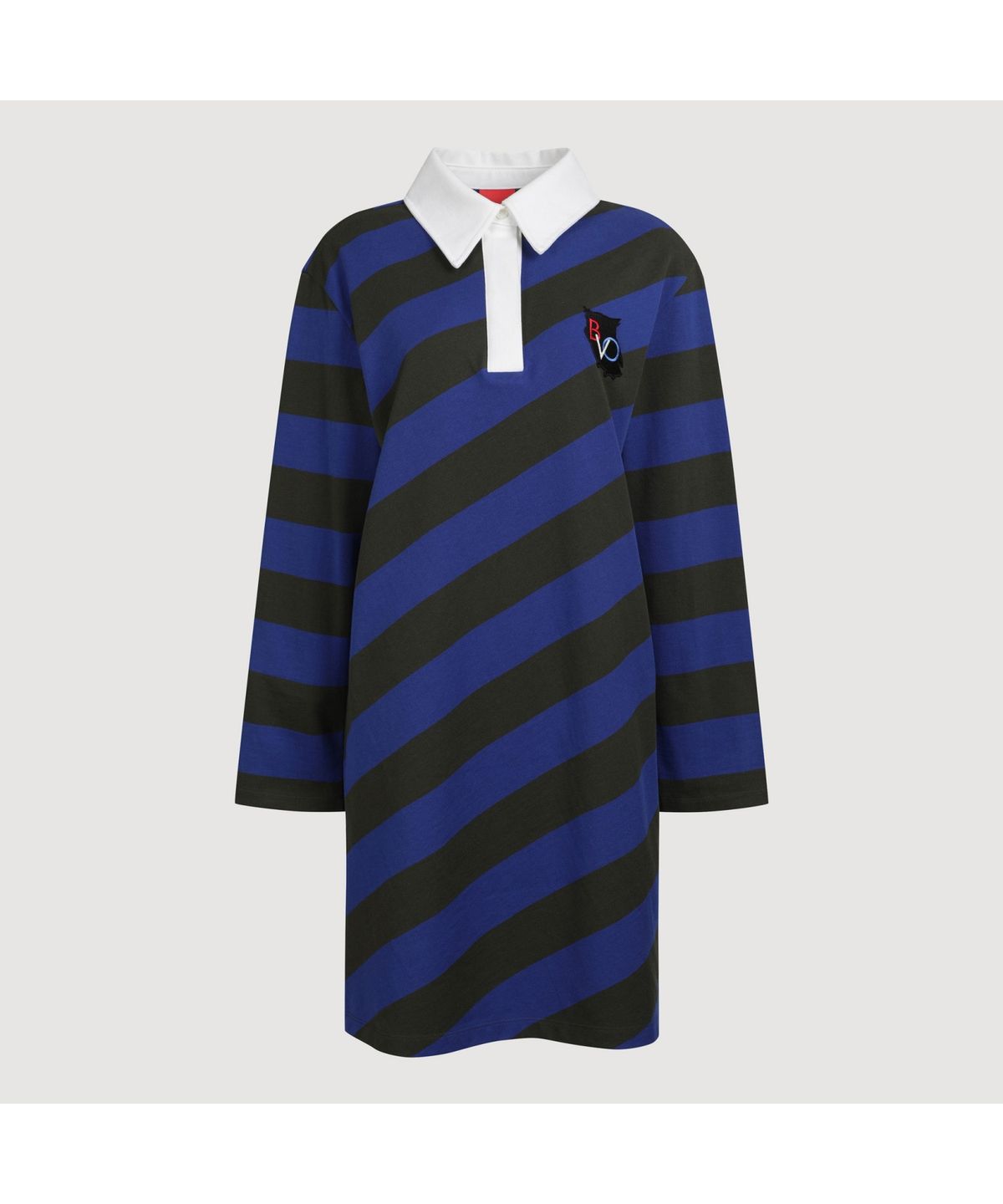 럭키슈에뜨(LUCKY CHOUETTE) Fabric Mix Jersey Collar Dress (khaki) LFDAS25120KHX