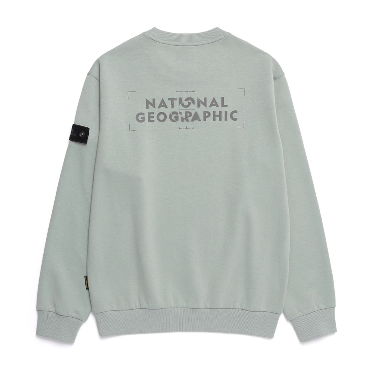 내셔널지오그래픽(NATIONALGEOGRAPHIC) N251USW810 블루핀 로고 세미오버핏 맨투맨 KHAKI GREEN