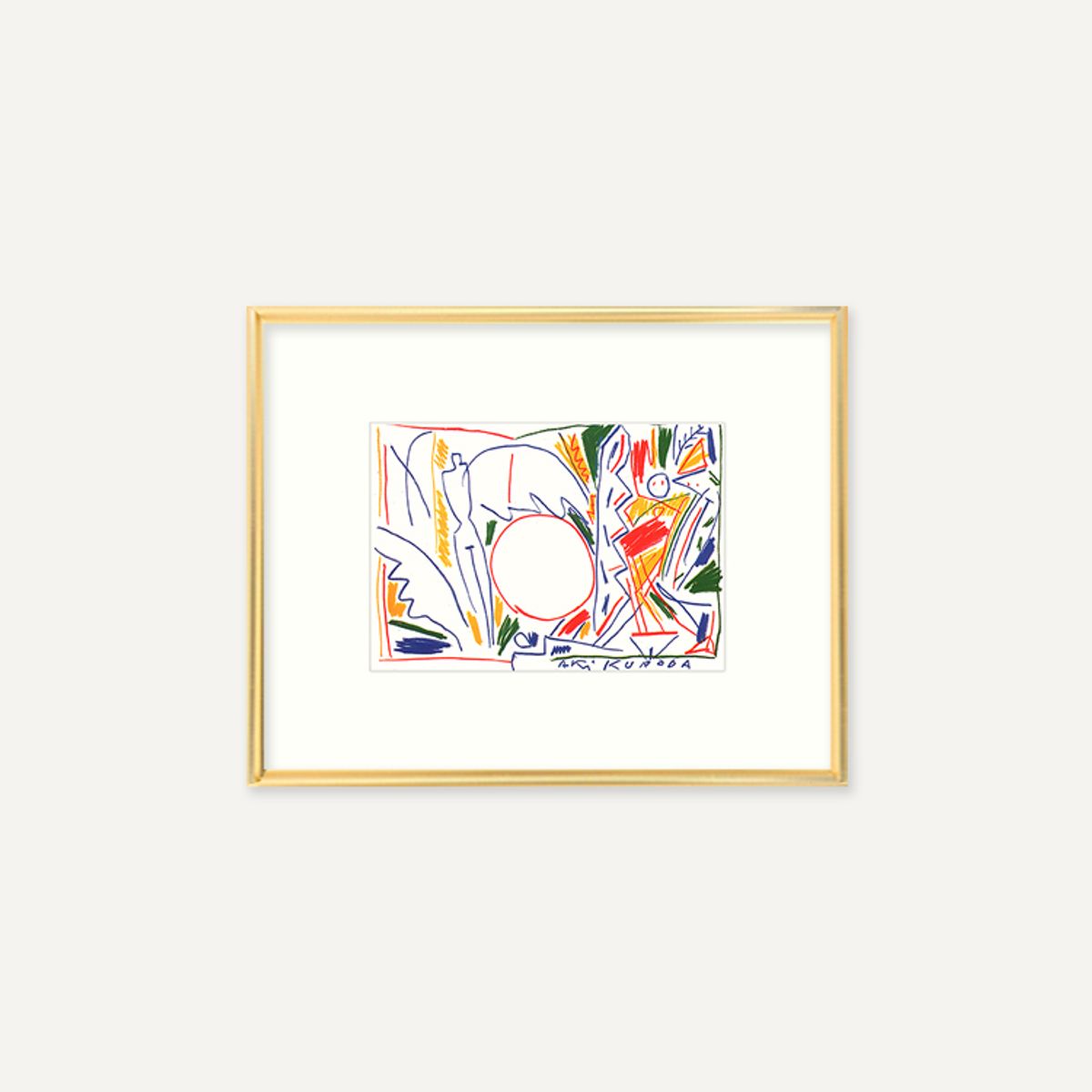 그릿시즌(GREET SEASON) 아키 쿠로다 Oil pastel (액자 포함)