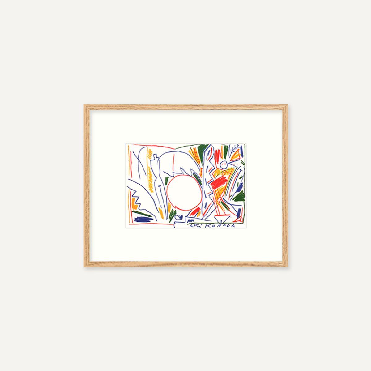 그릿시즌(GREET SEASON) 아키 쿠로다 Oil pastel (액자 포함)
