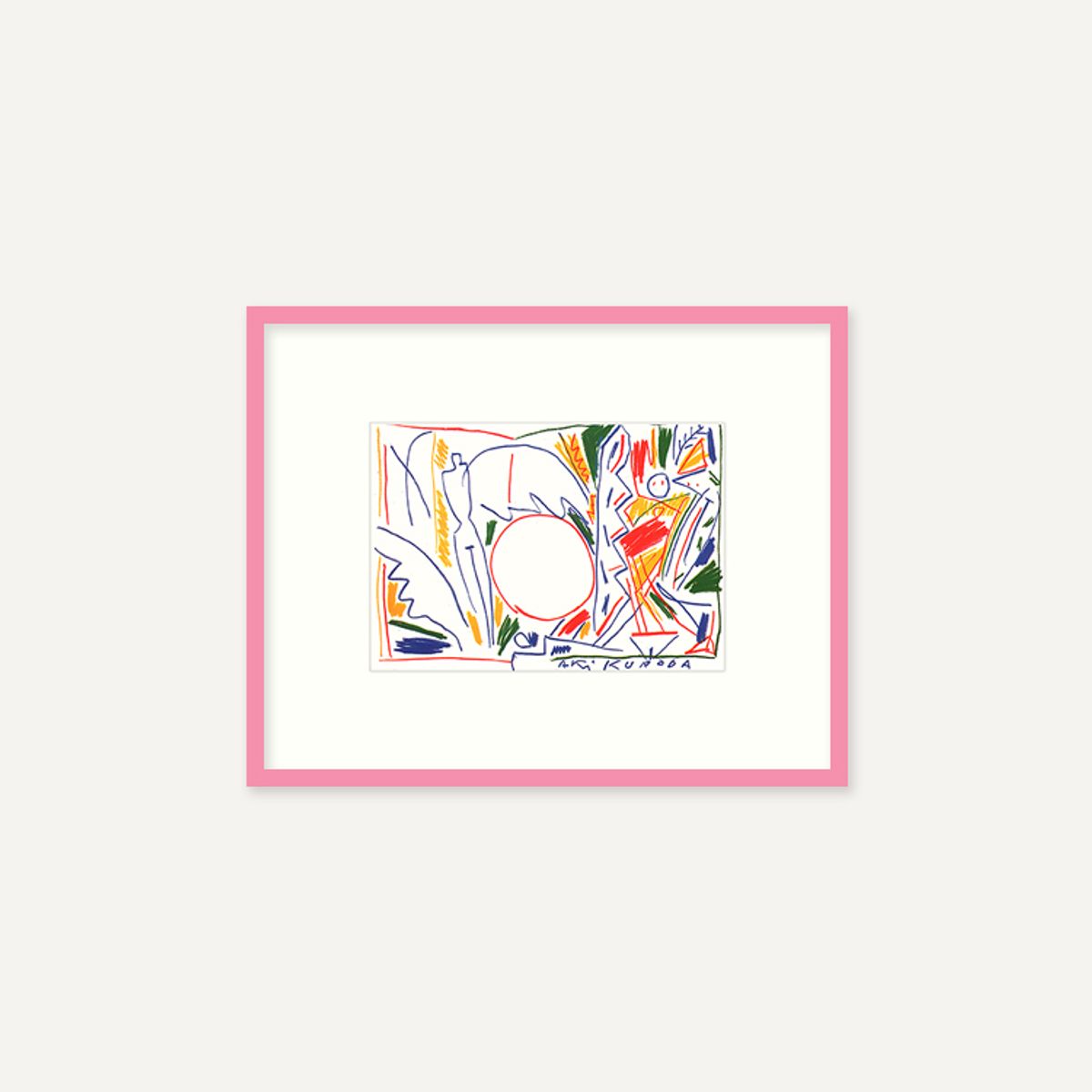그릿시즌(GREET SEASON) 아키 쿠로다 Oil pastel (액자 포함)