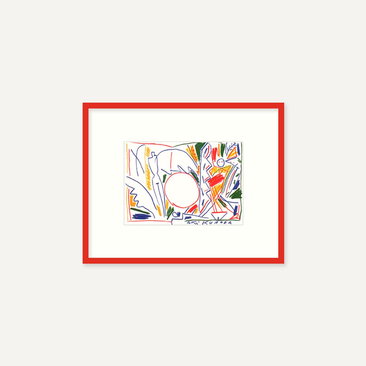 그릿시즌(GREET SEASON) 아키 쿠로다 Oil pastel (액자 포함)