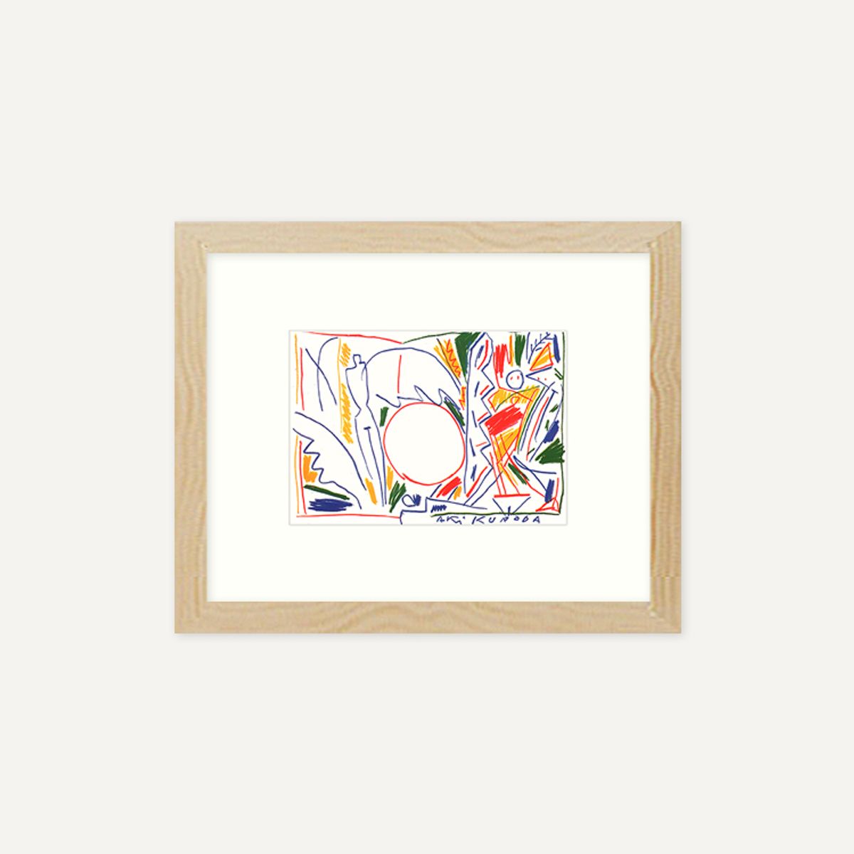 그릿시즌(GREET SEASON) 아키 쿠로다 Oil pastel (액자 포함)