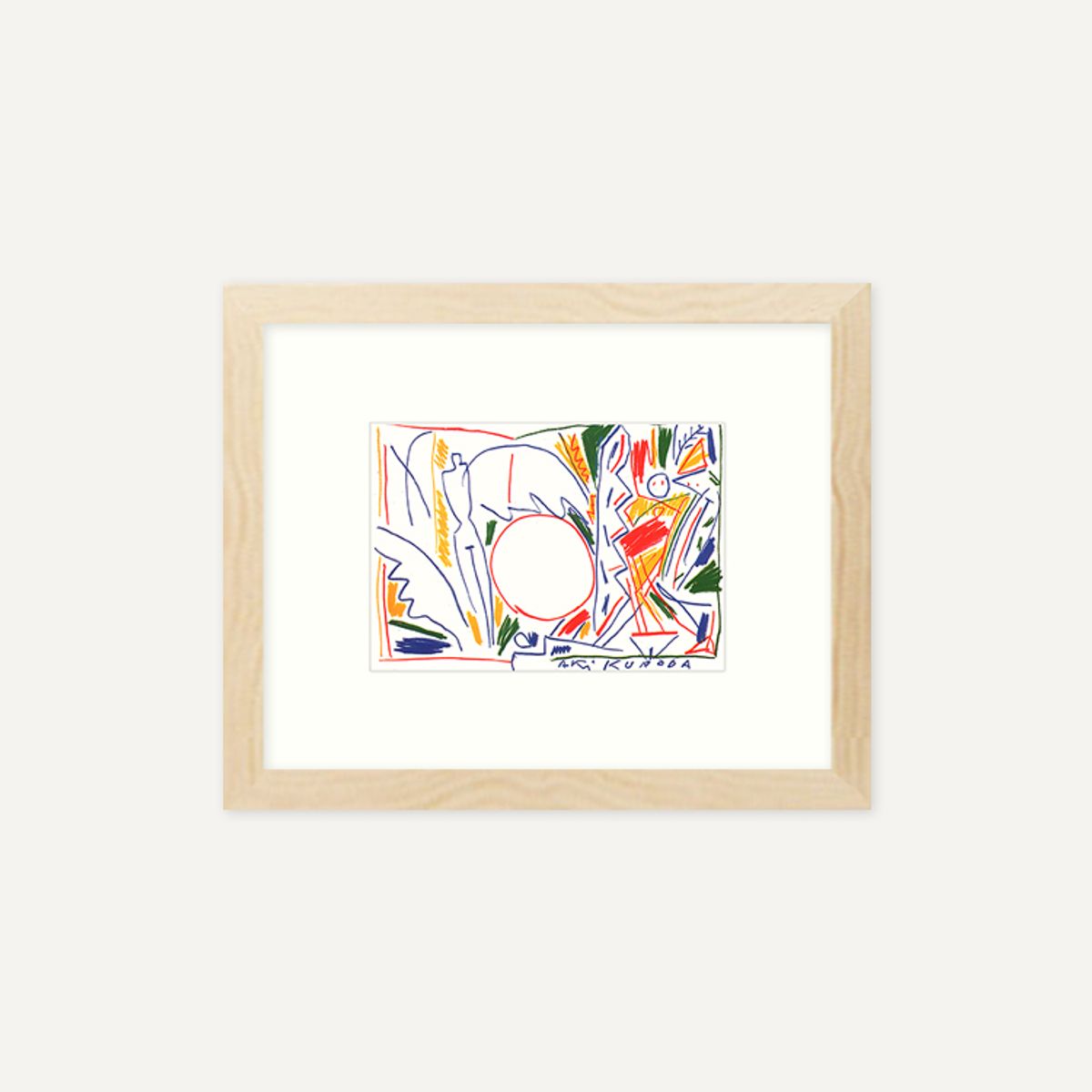 그릿시즌(GREET SEASON) 아키 쿠로다 Oil pastel (액자 포함)