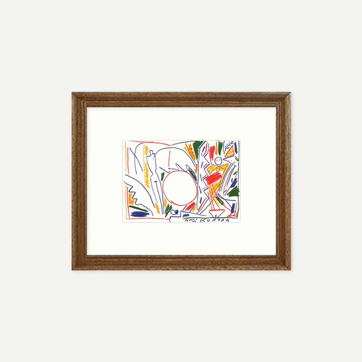 그릿시즌(GREET SEASON) 아키 쿠로다 Oil pastel (액자 포함)