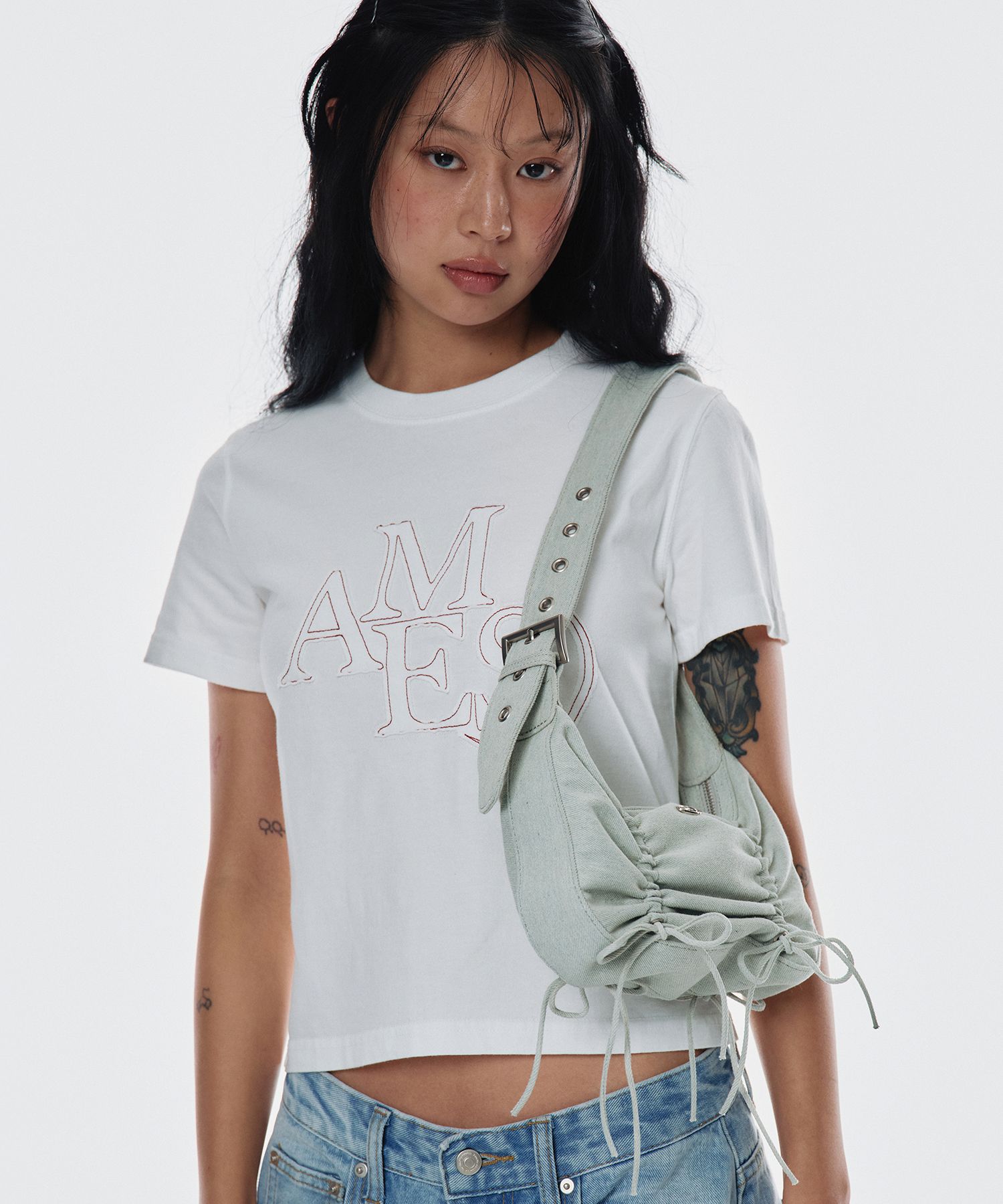 ★AMES-WORLDWIDE★DENIM MINI SHOULDER BAG DEEP BLUE★正規品 MUSINSA | AMES-WORLDWIDE DENIM MINI SHOULDER BAG DEEP BLUE