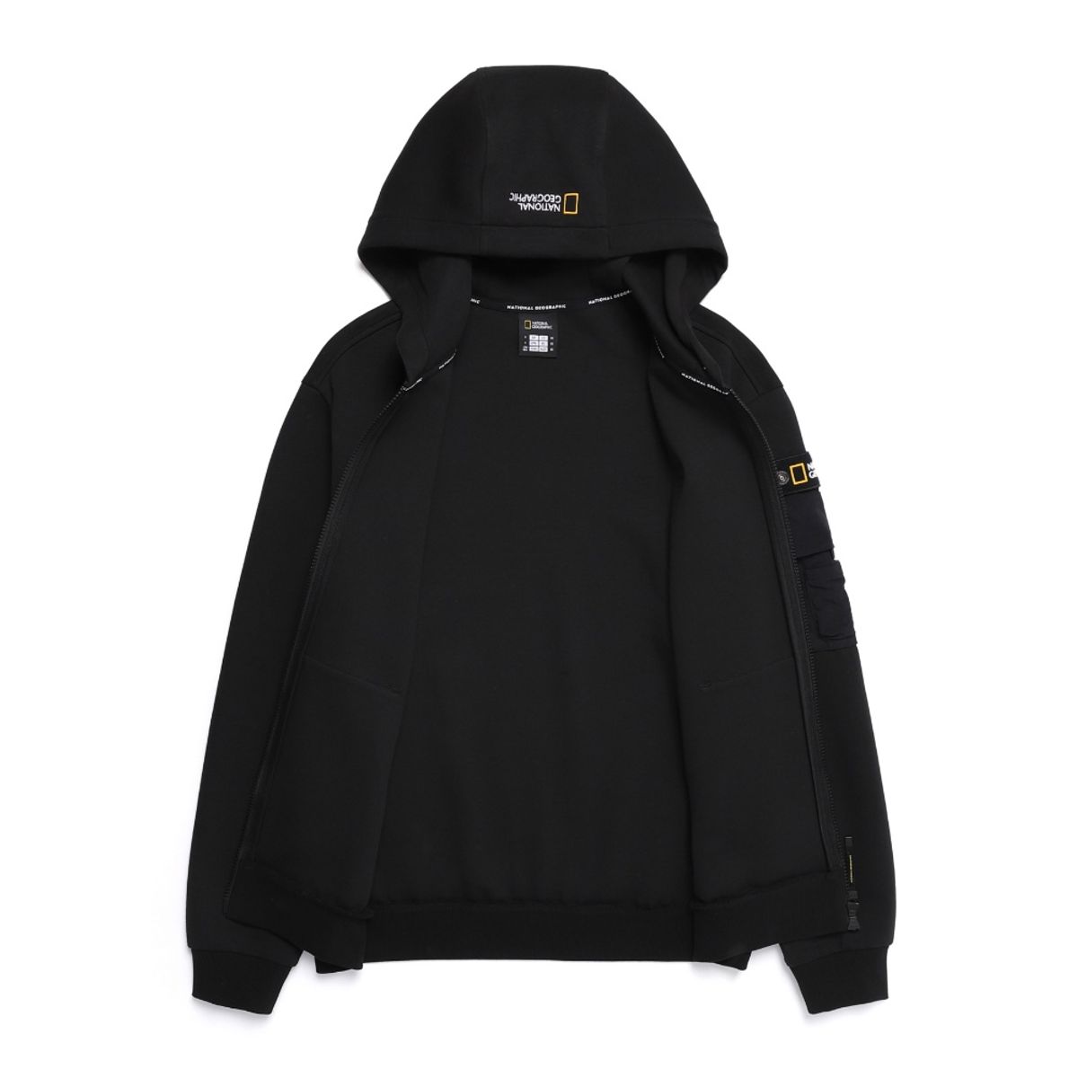 내셔널지오그래픽(NATIONALGEOGRAPHIC) N251UFT950 마게이 후드 풀집업 CARBON BLACK