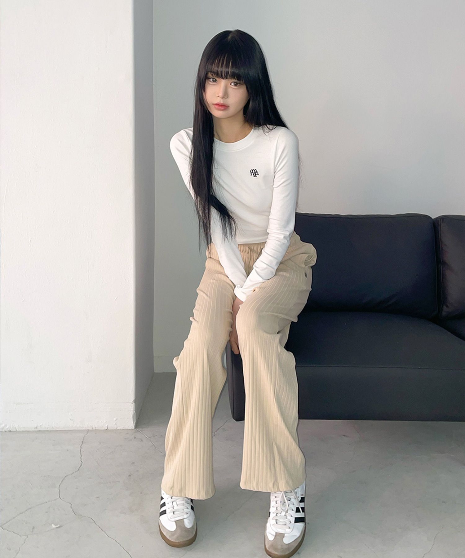 ★muahmuah☆SOFT WIDE BANDING PANTS MUSINSA | MUAHMUAH Soft Wide Banding Pants [Beige]