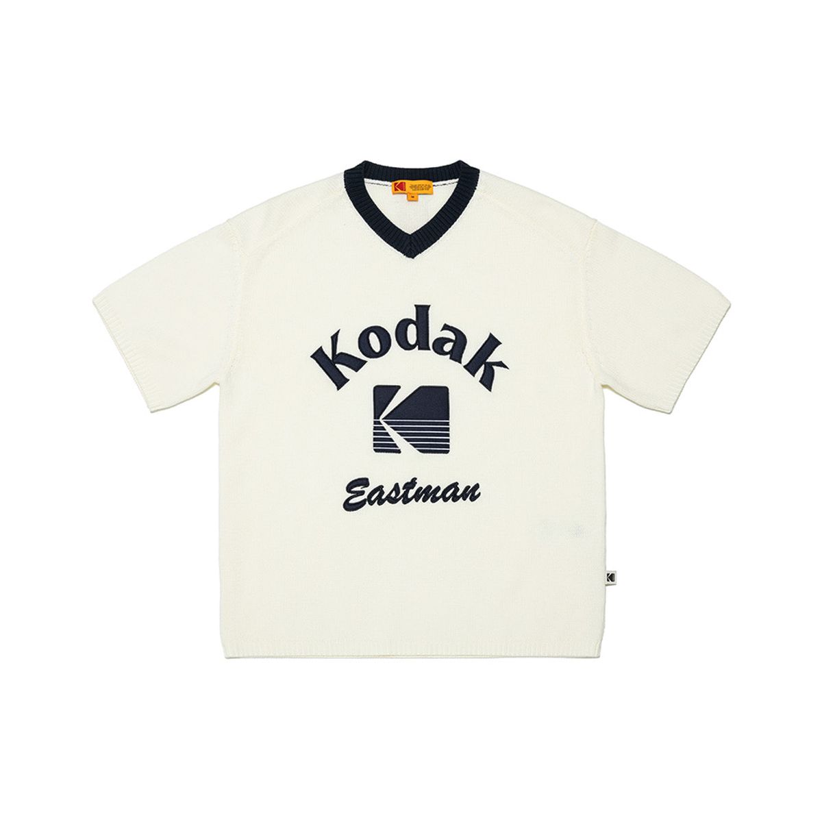 코닥(KODAK) 레시피 반팔 니트 티셔츠 IVORY