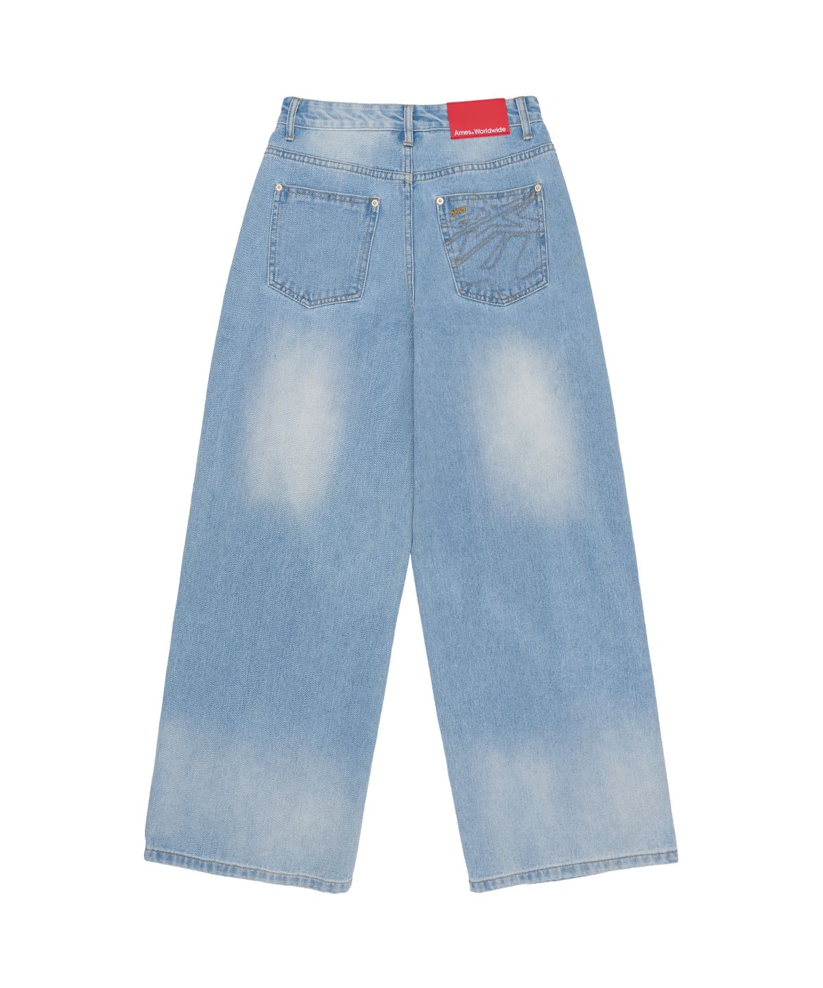 아메스 월드와이드(AMES-WORLDWIDE) OVERFIT STITCH DENIM PANTS LIGHT BLUE