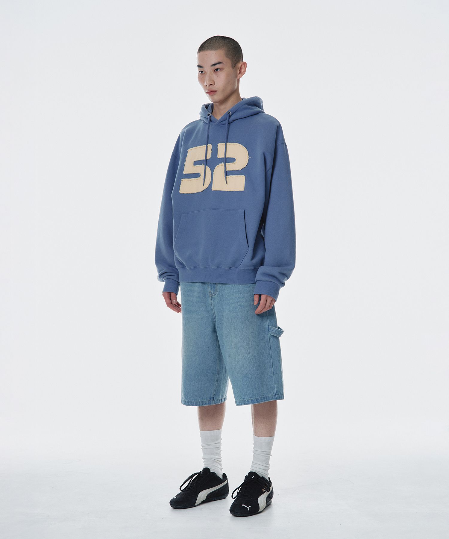 ★AMES-WORLDWIDE★NUMBERING APPLIQUE HOODIE BLUE★正規品 MUSINSA | AMES-WORLDWIDE NUMBERING APPLIQUE HOODIE BLUE