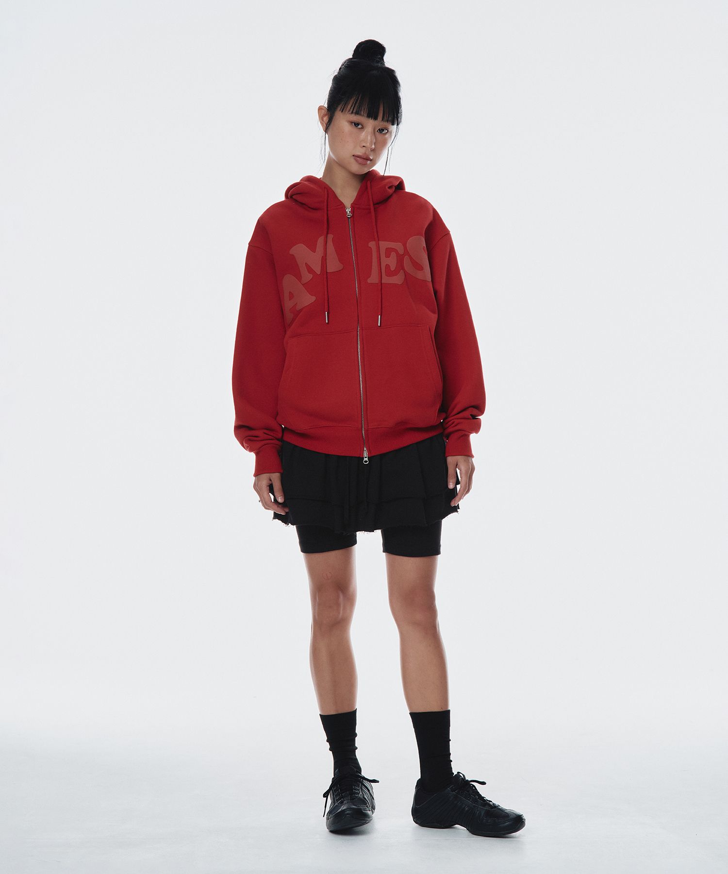 AMES-WORLDWIDE★Unisex★BIG TYPO HOODIE MUSINSA | AMES-WORLDWIDE BIG TYPO HOODIE ZIP UP RED