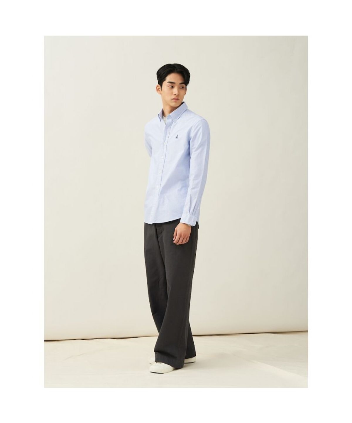 빈폴 멘(BEANPOLE MEN) [Essential] 남녀공용 옥스퍼드 스트라이프 셔츠  블루