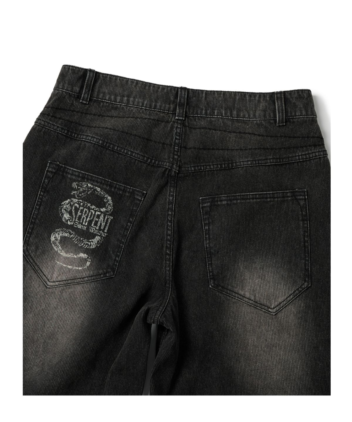 이티씨이(ETCE) SNAKE BONE WASHED DENIM PANTS (GRAY)