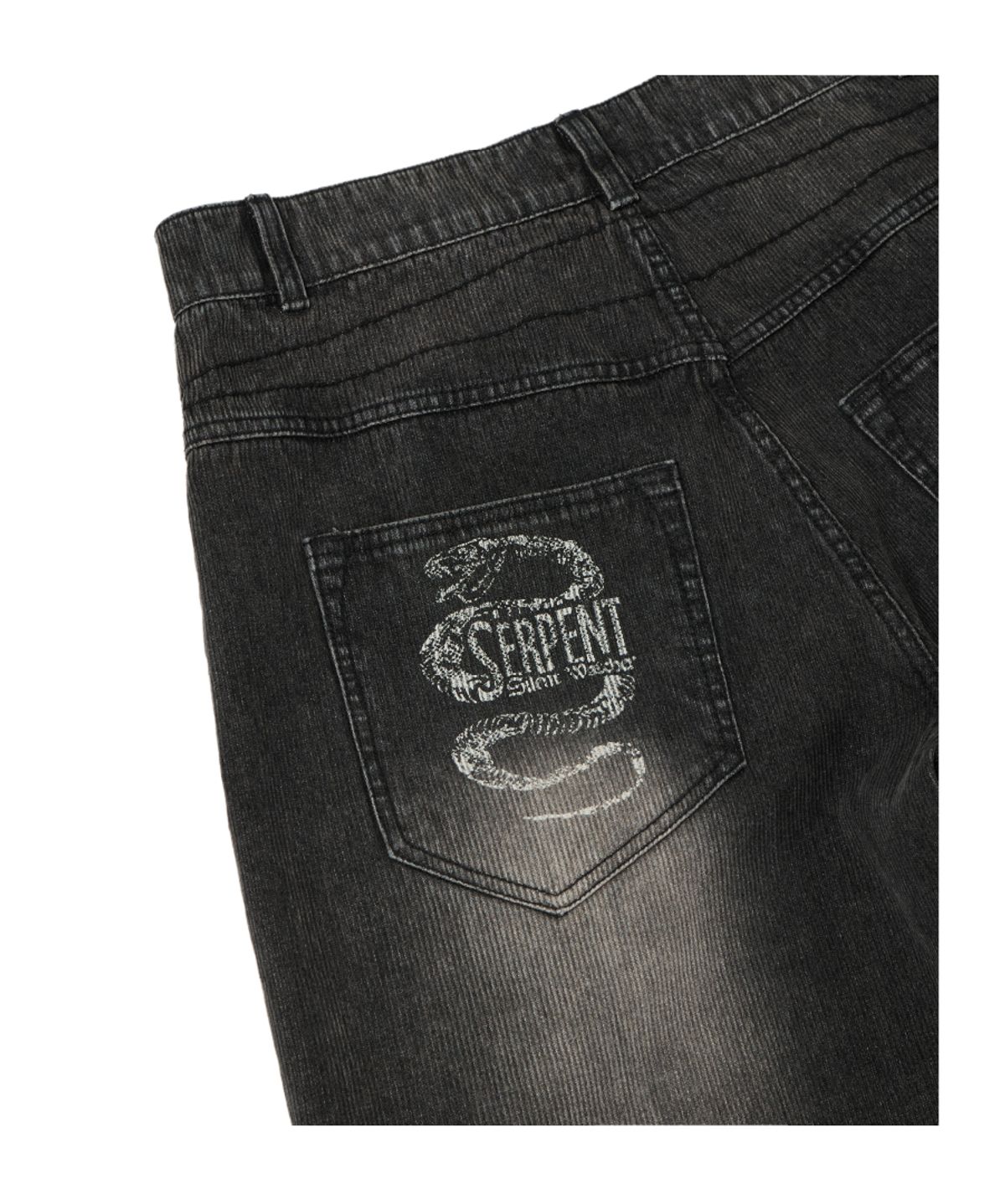 이티씨이(ETCE) SNAKE BONE WASHED DENIM PANTS (GRAY)