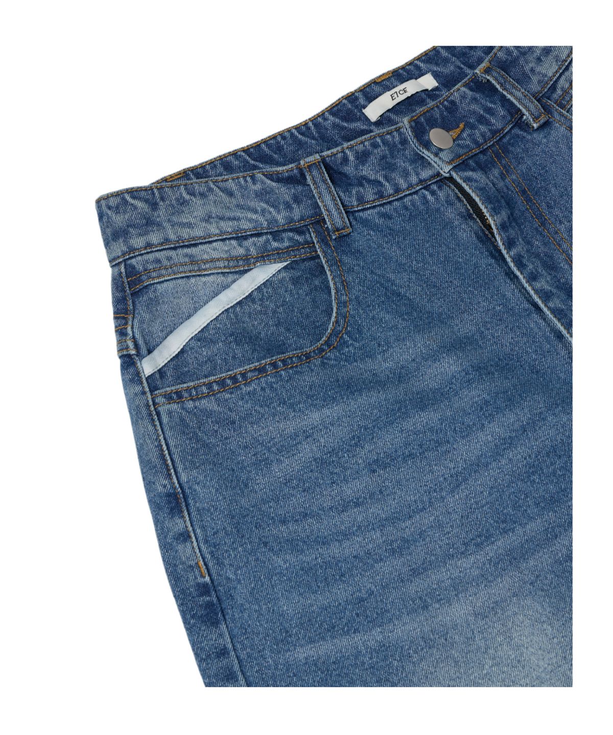 이티씨이(ETCE) SNAKE BONE WASHED DENIM PANTS (BLUE)