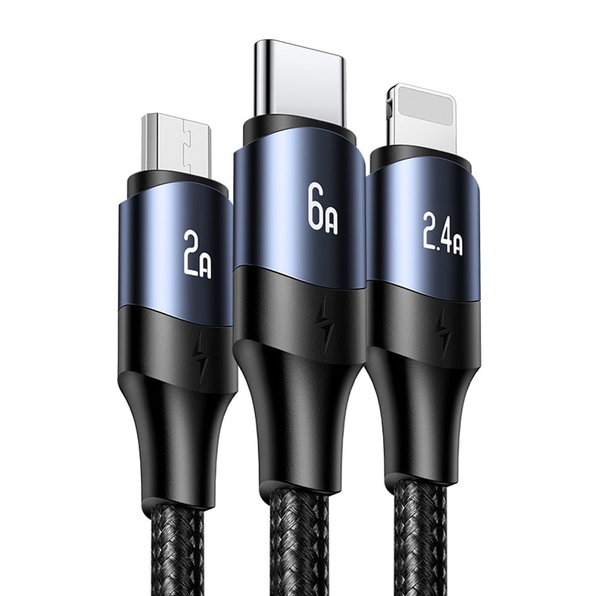 유삼스(USAMS) 3-in-1 6A 고속 충전 케이블