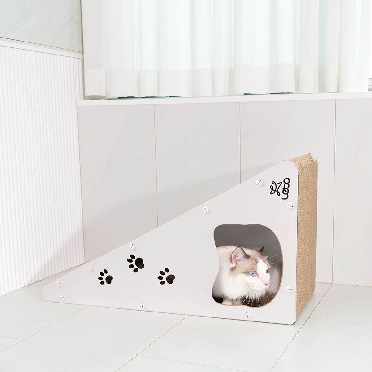 레토(LETO) 수직 고양이 스크래처 숨숨집 하우스