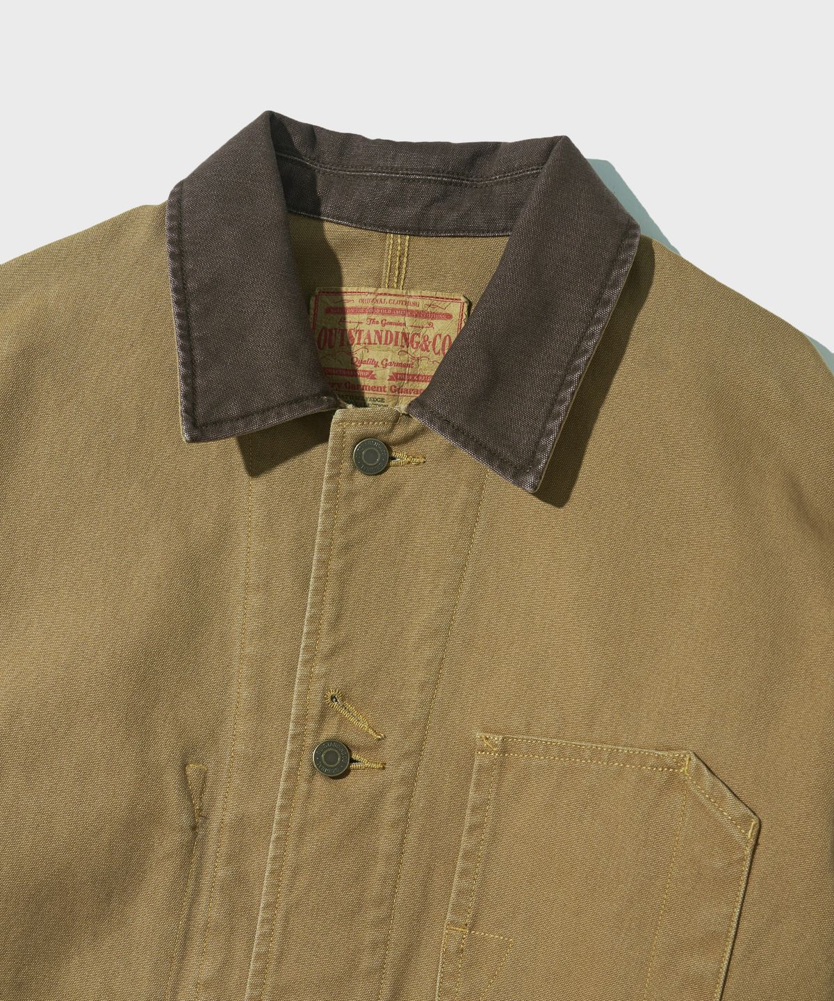 아웃스탠딩(OUTSTANDING) CANVAS COVERALL JACKET_BEIGE