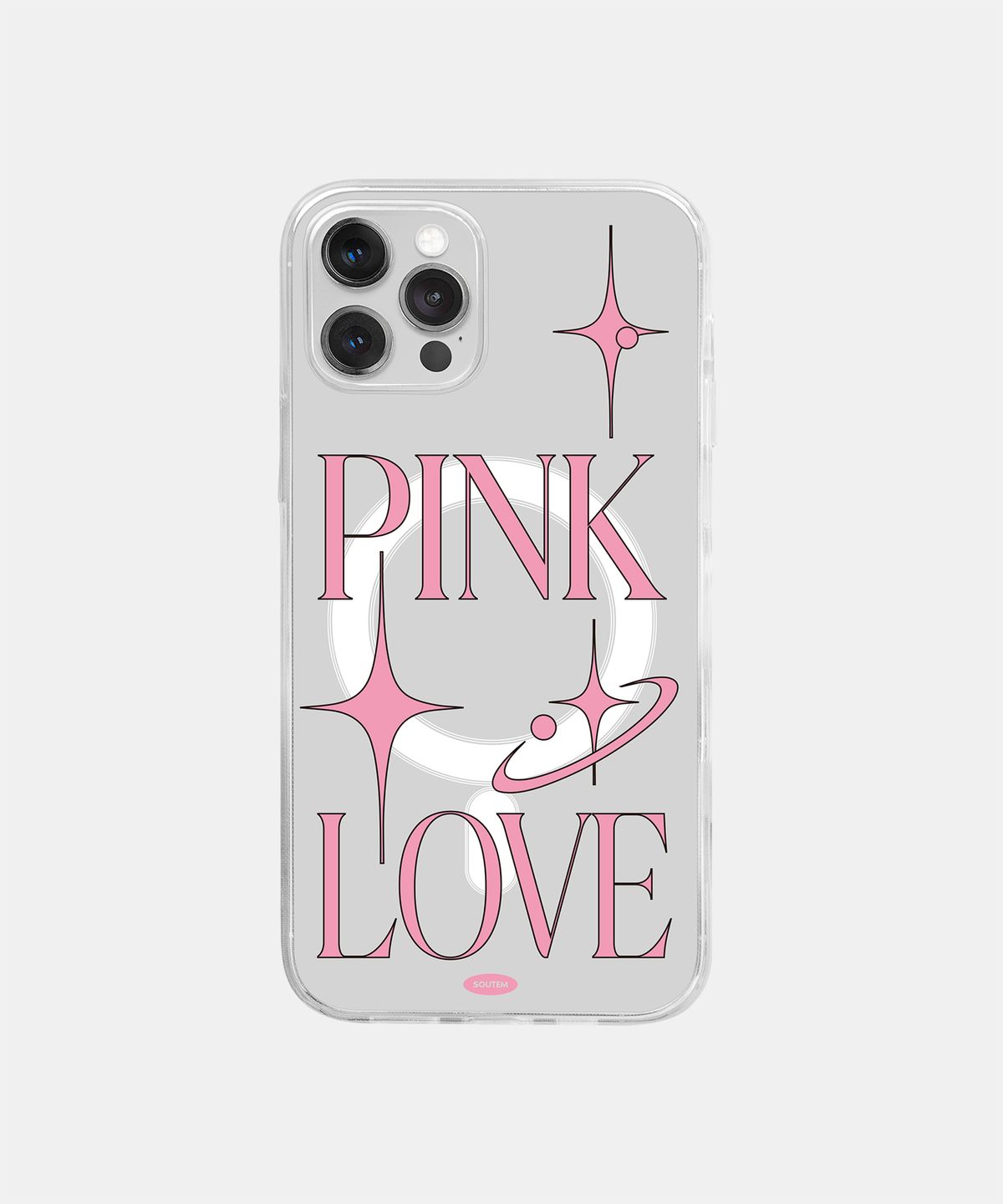 소유템(SOUTEM) [Magsafe] Lazy Day Pink Phone Case_Clear