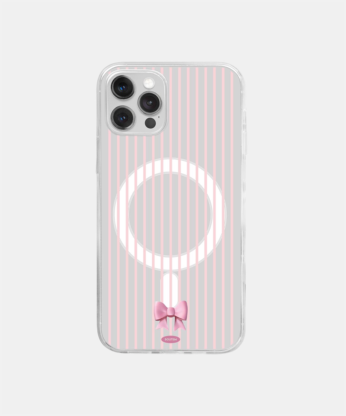 소유템(SOUTEM) [Magsafe] Lazy Day Pink Phone Case_Clear