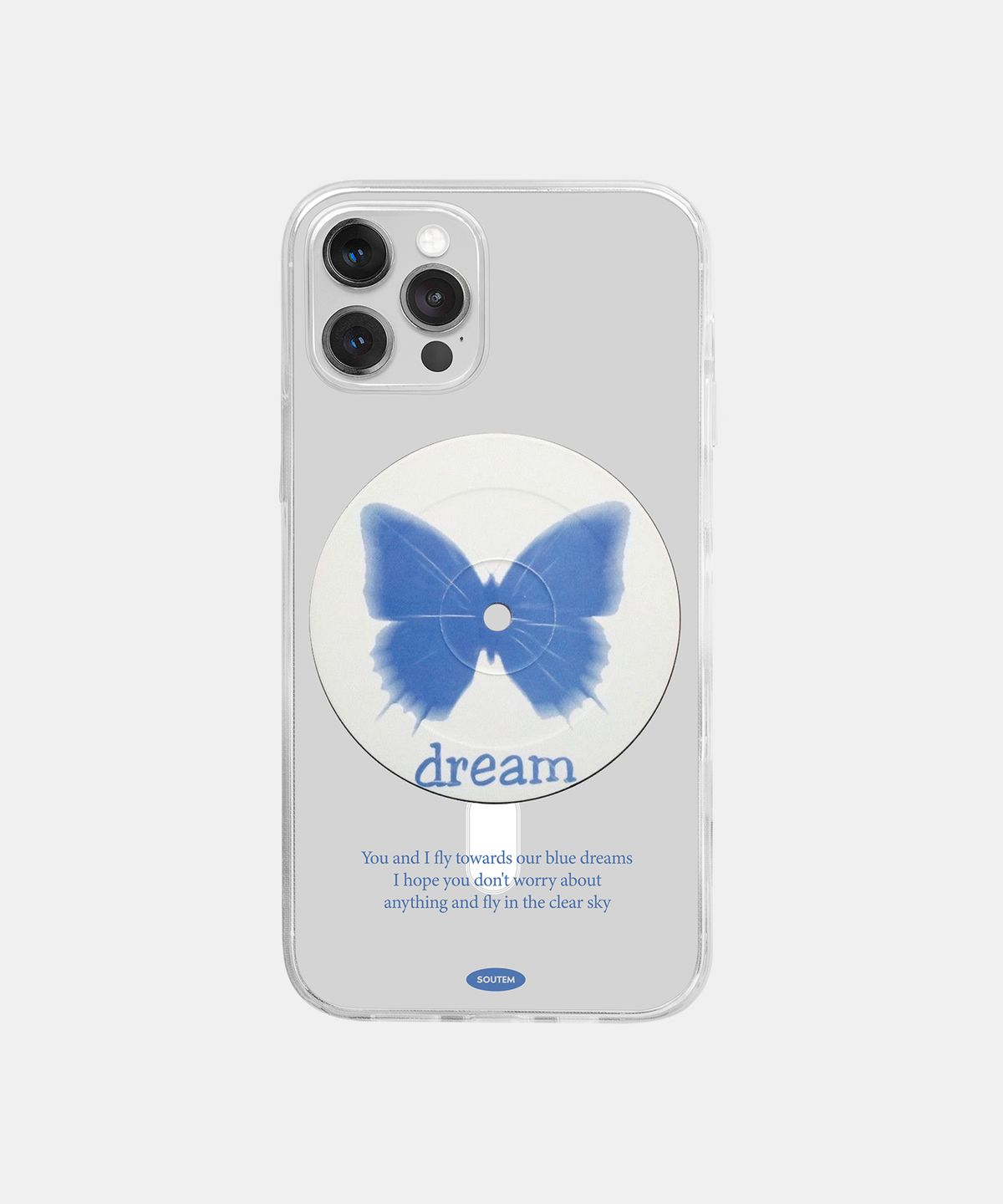 소유템(SOUTEM) [Magsafe] Lazy Day Blue Phone Case_Clear