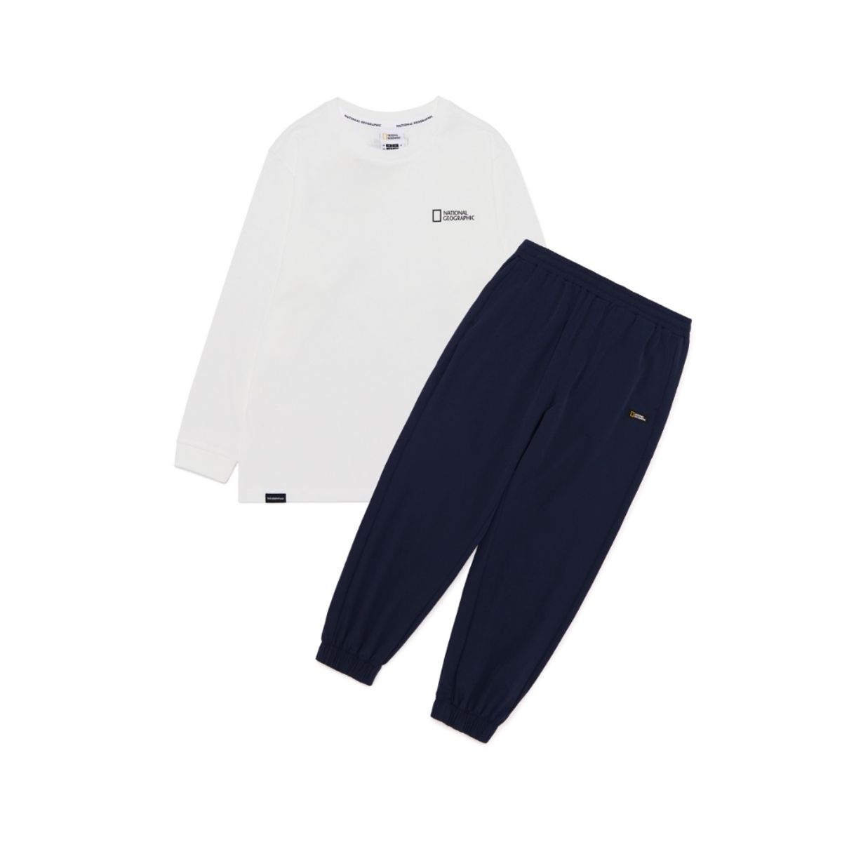 내셔널지오그래픽 키즈(NATIONAL GEOGRAPHIC KIDS) K251UPB901 싱글 티셔츠/팬츠 SET WHITE