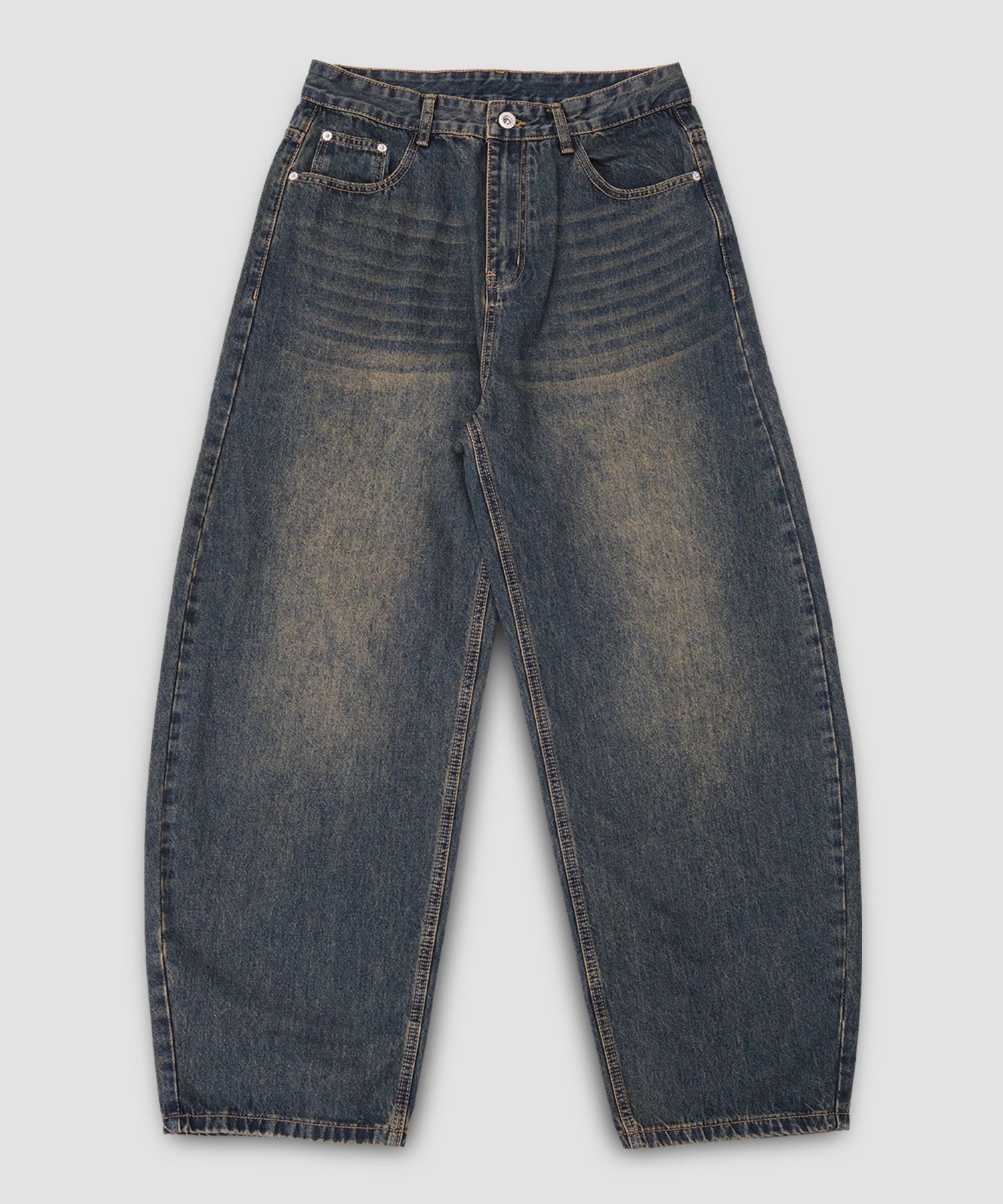 ★MUSINSA STANDARD★ Denim Wide Balloon Pants Washed Black M MUSINSA | STANDARDERROR 87-STAN047 Balloon fit washed wide