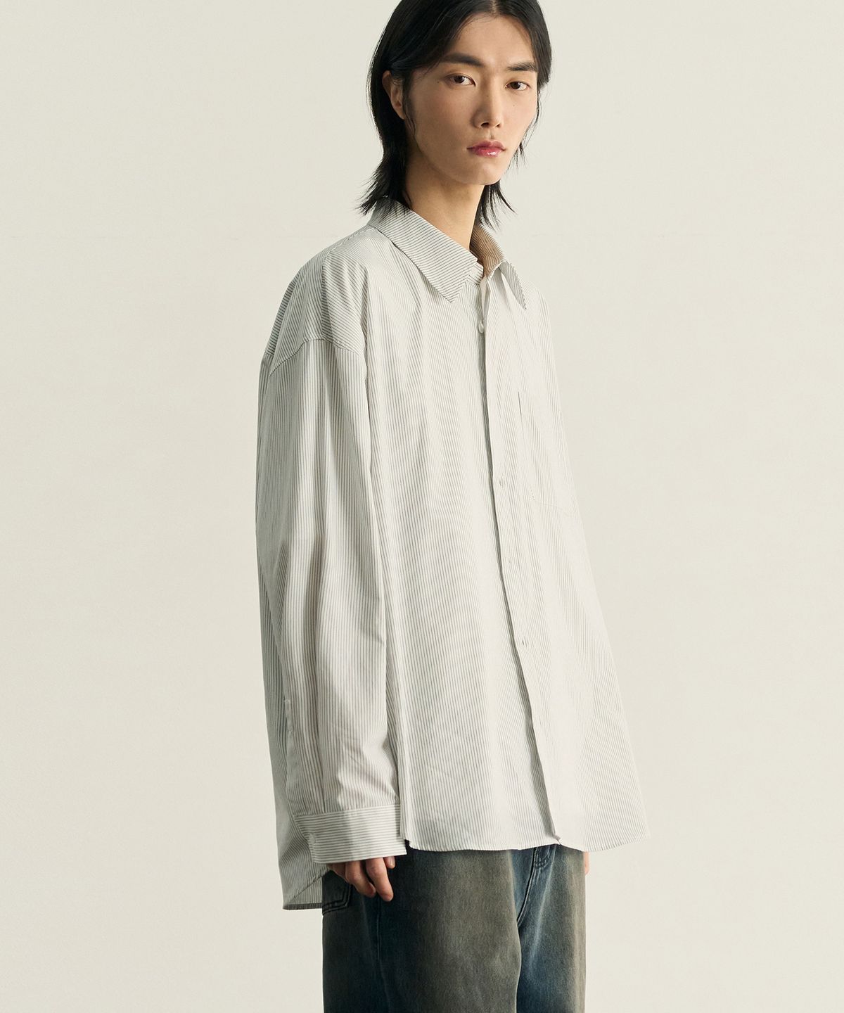로템버(ROTEMBER) 에디터 타이디 스트라이프 셔츠 [WHITE]
