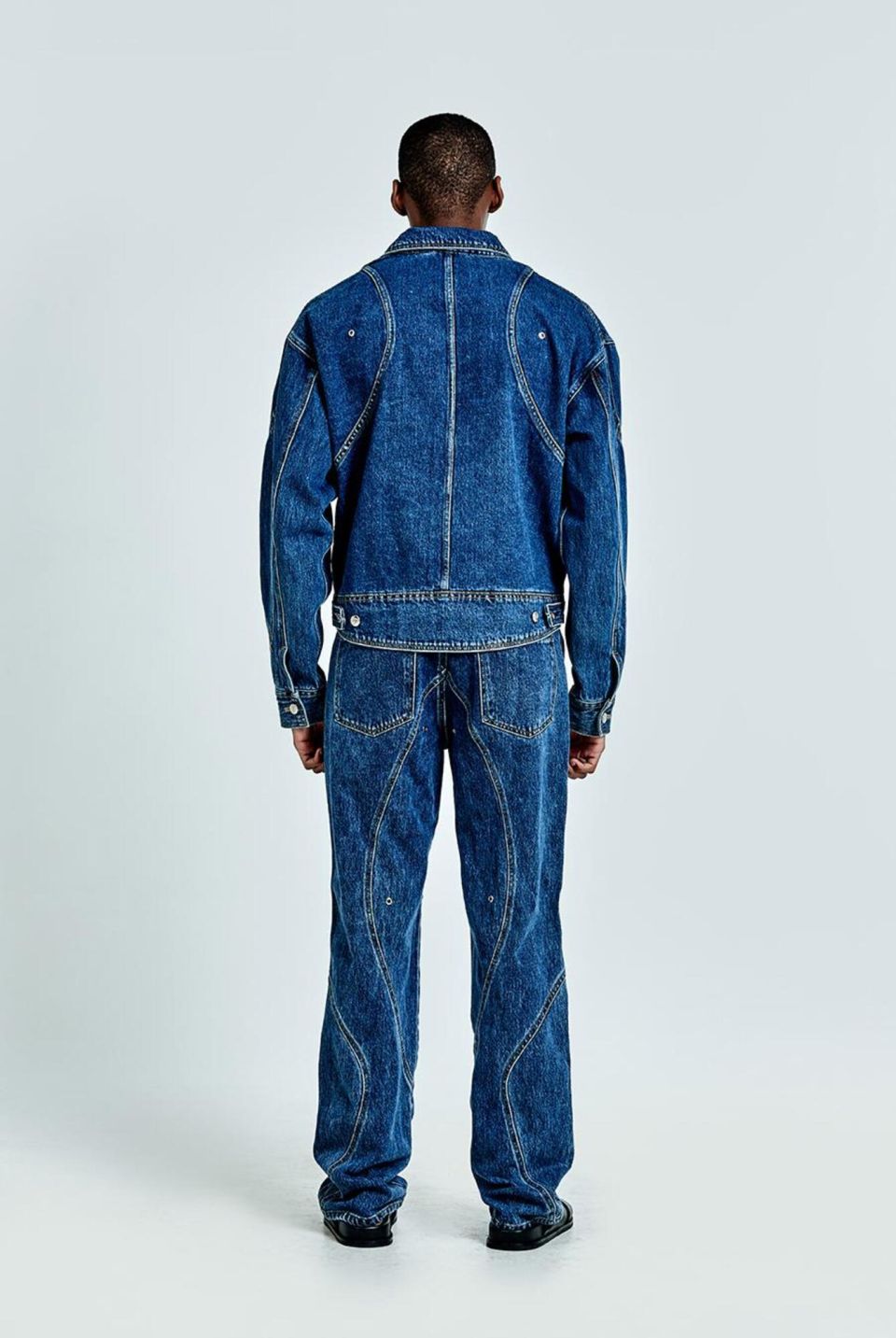 MUSINSA公式 | 51PERCENT Tunnel Lining denim Jacket - Deep Blue