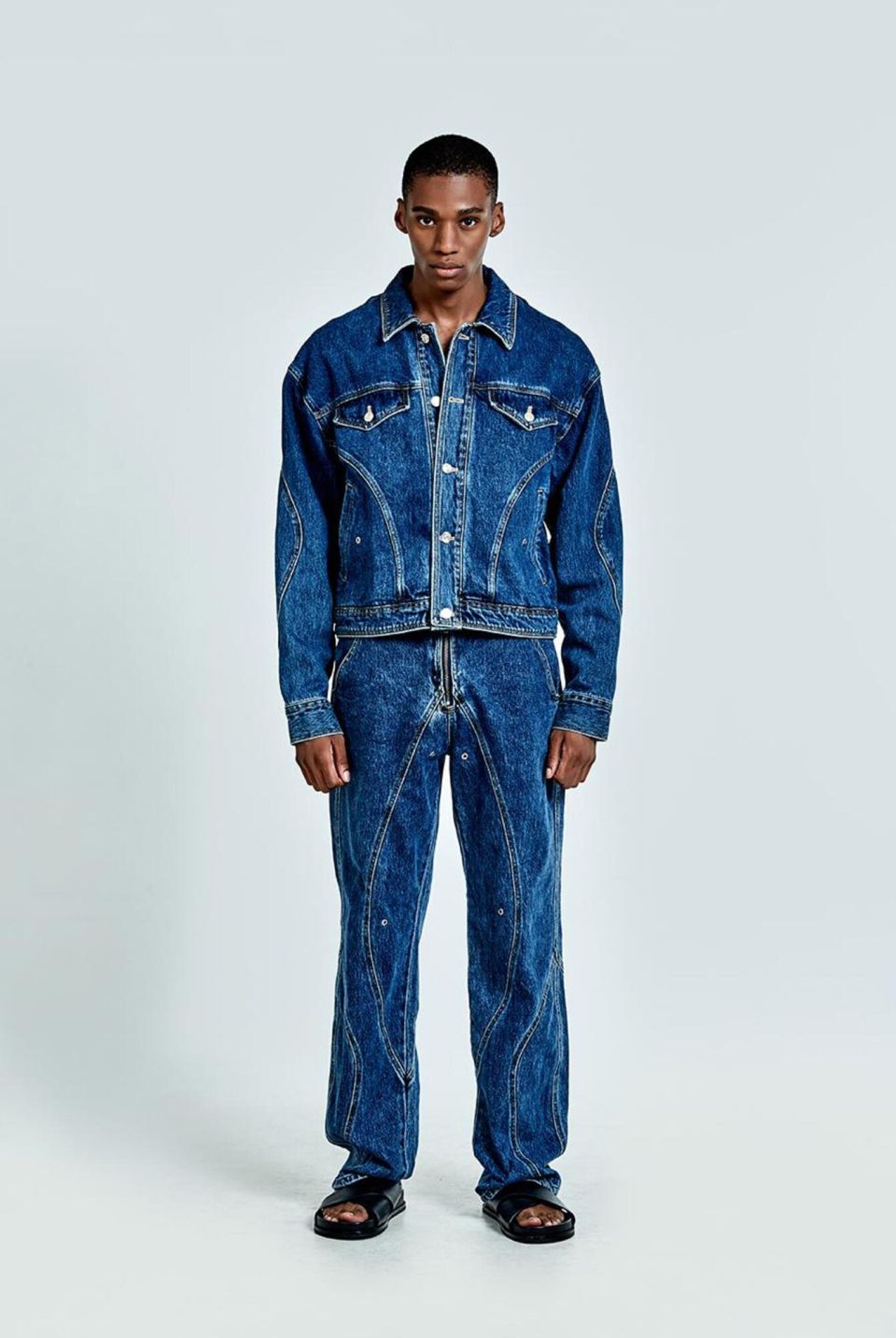 ジャケット・アウター (51percent) Tunnel Lining denim Jacket MUSINSA | 51PERCENT Tunnel Lining denim Jacket - Deep Blue