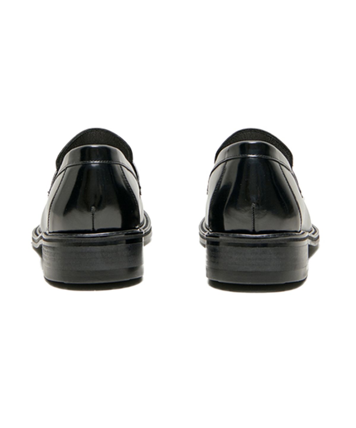 멜로스(MELLOS) 5cm 키높이 무브먼트 로퍼슈즈 블랙-핸드메이드