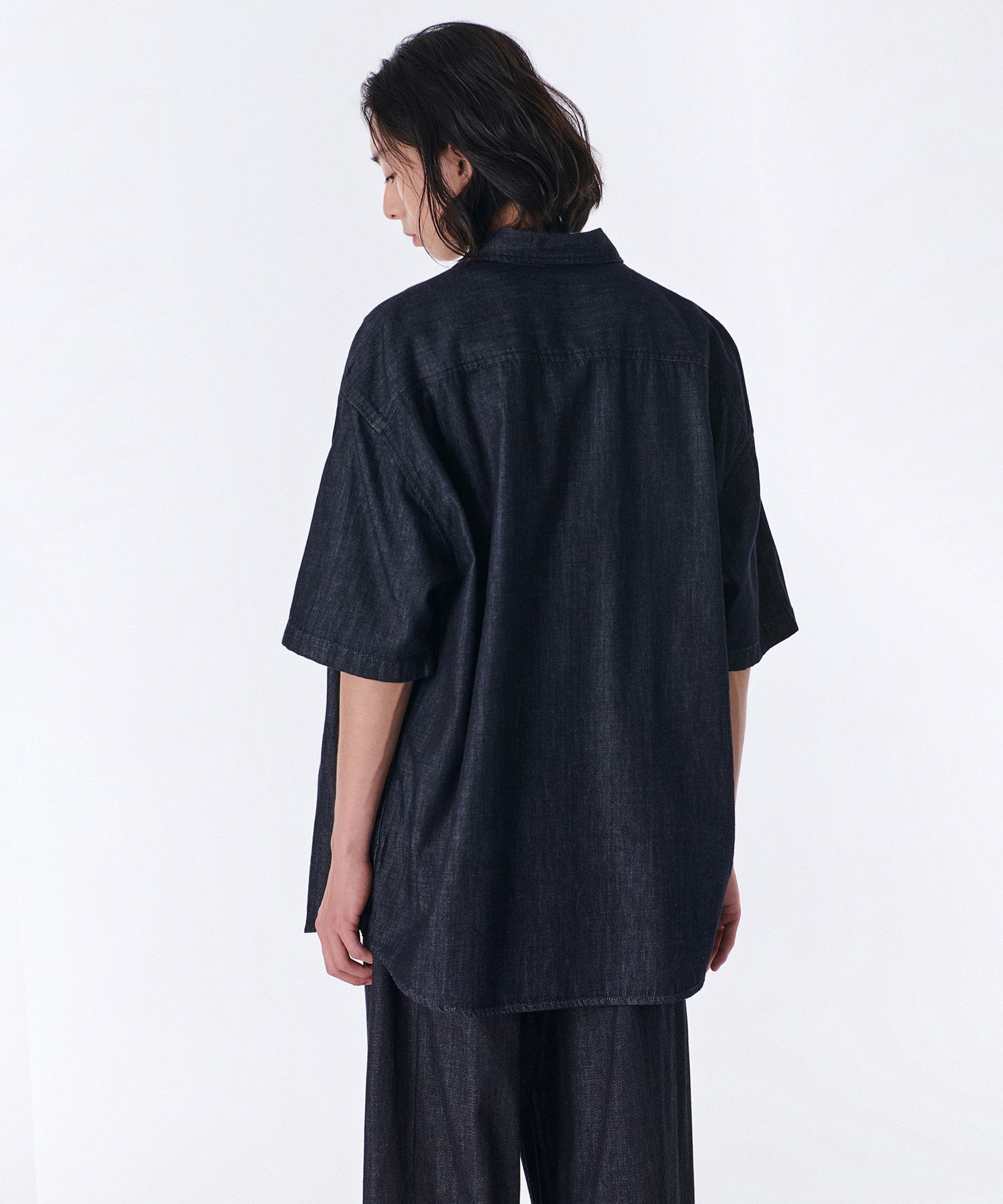 ★MUSINSA STANDARD★ Oversized short sleeve denim shirt indi MUSINSA | MUSINSA STANDARD Oversized short sleeve denim