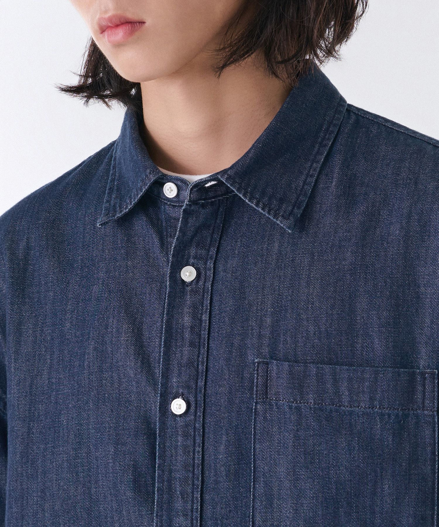 ★MUSINSA STANDARD★ Oversized short sleeve denim shirt indi MUSINSA | MUSINSA STANDARD Oversized short sleeve denim
