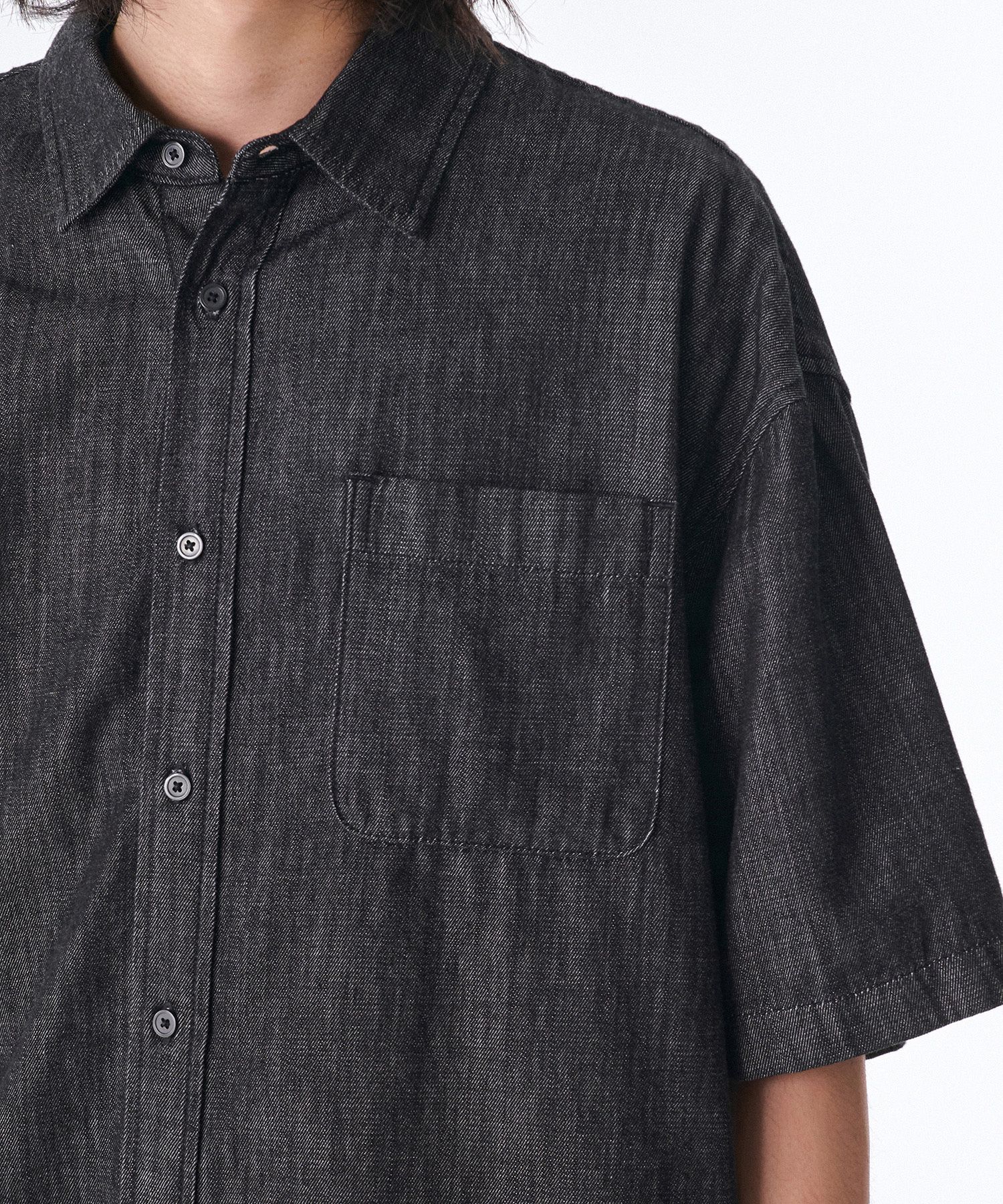 ★MUSINSA STANDARD★ Oversized Short Sleeve Denim Shirt Raw MUSINSA | MUSINSA STANDARD Oversized short sleeve denim