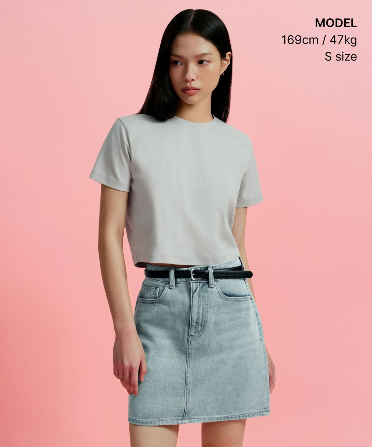 무신사 스탠다드 우먼(MUSINSA STANDARD WOMAN) 우먼즈 데님 미니 스커트 [스카이 블루]